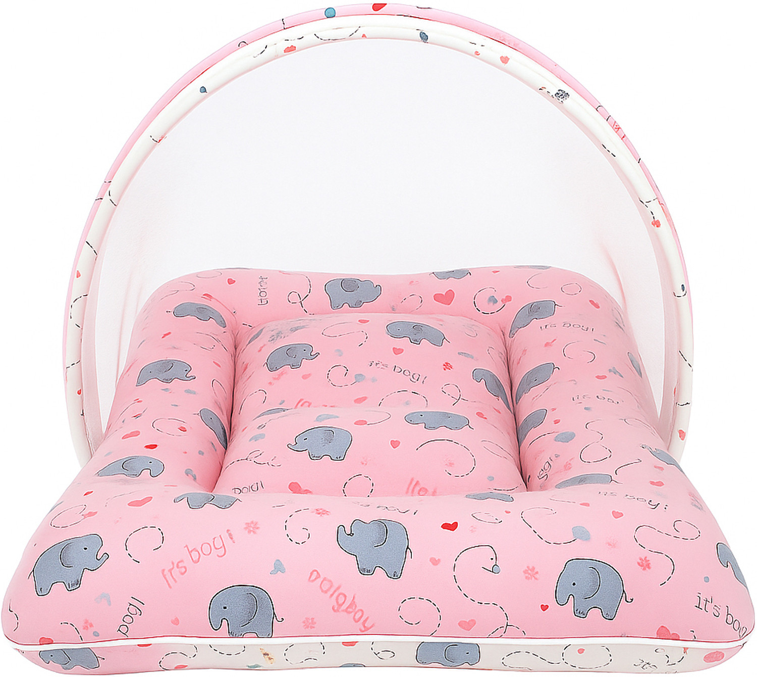 Image of babyfly New Born Baby Bed With Mosquito Net Cotton Washable Kids Mosquito Net