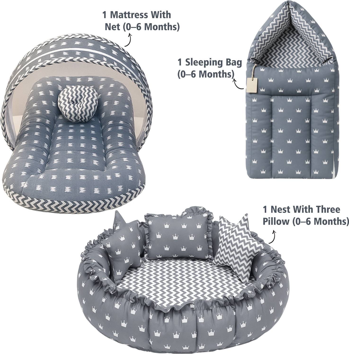 Miss & Chief Cotton Baby Bed Sized Bedding Set - Image 3