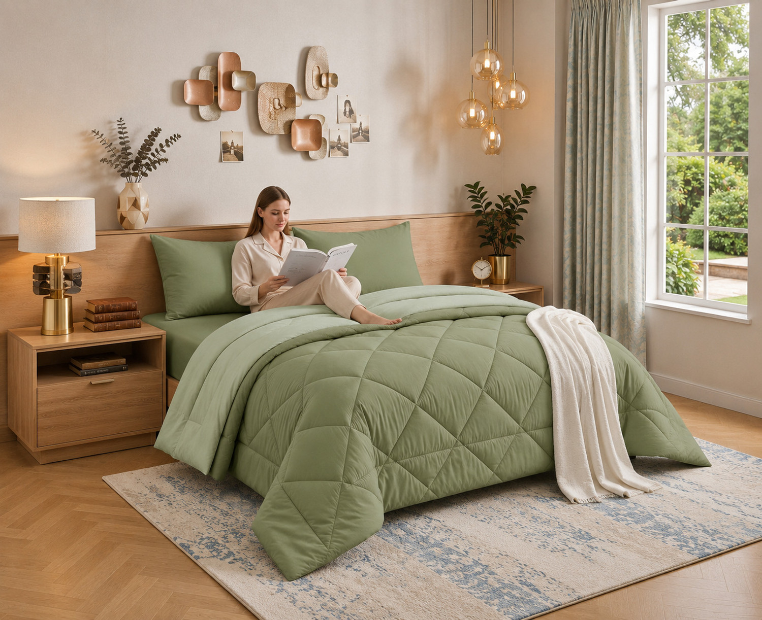 Image of Indian Weavers home store Cotton Double Sized Bedding Set