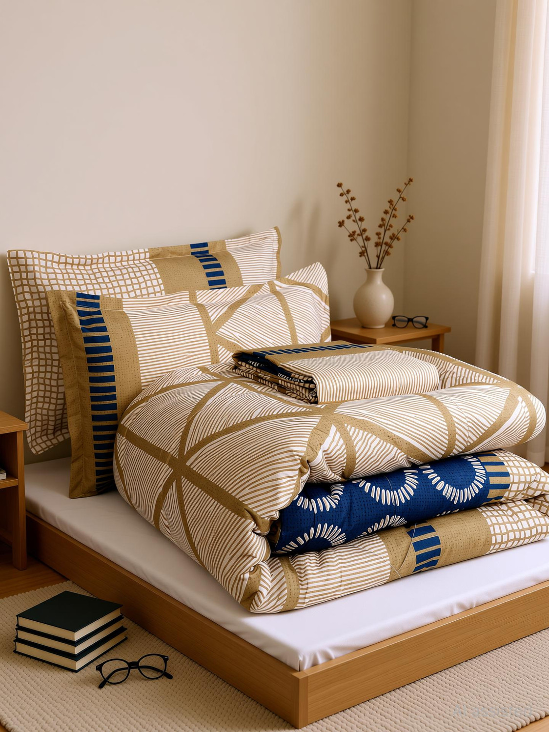 Image of Flipkart Perfect Homes Microfiber Double King Sized Bedding Set