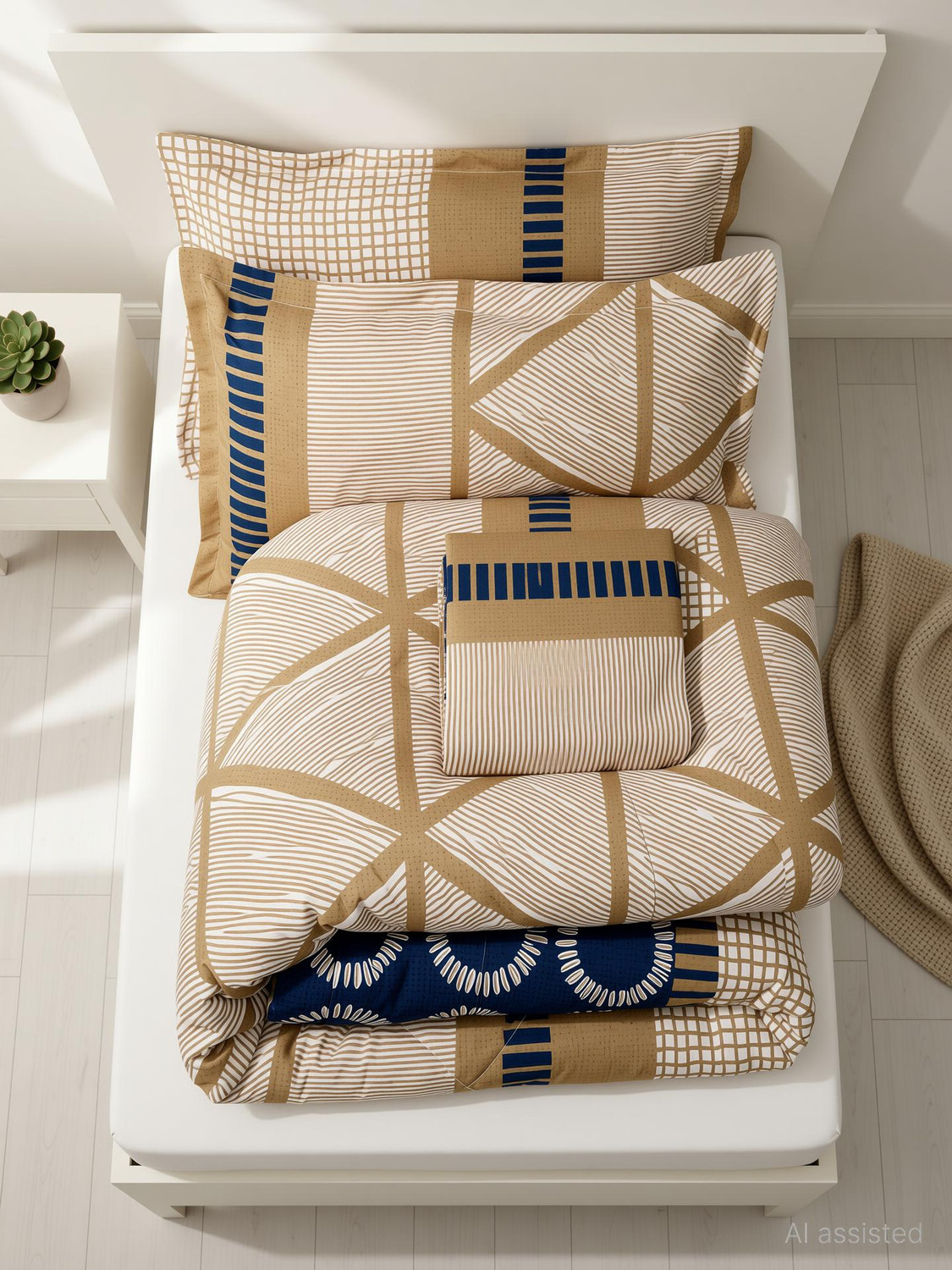 Image of Flipkart Perfect Homes Microfiber Double King Sized Bedding Set