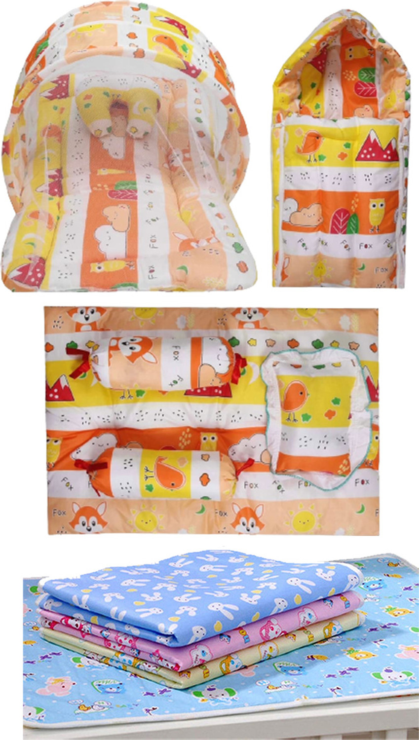 Image of Fareto Cotton Baby Bed Sized Bedding Set