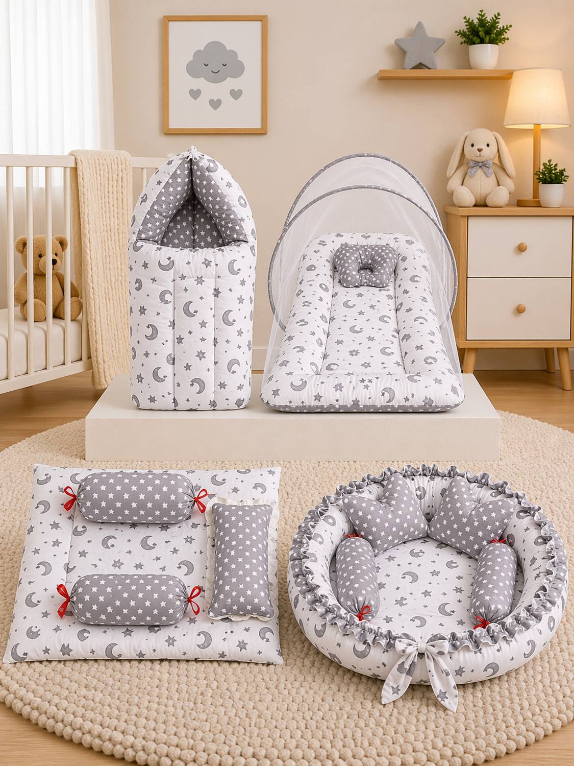 adore stuff Cotton Baby Bed Sized Bedding Set