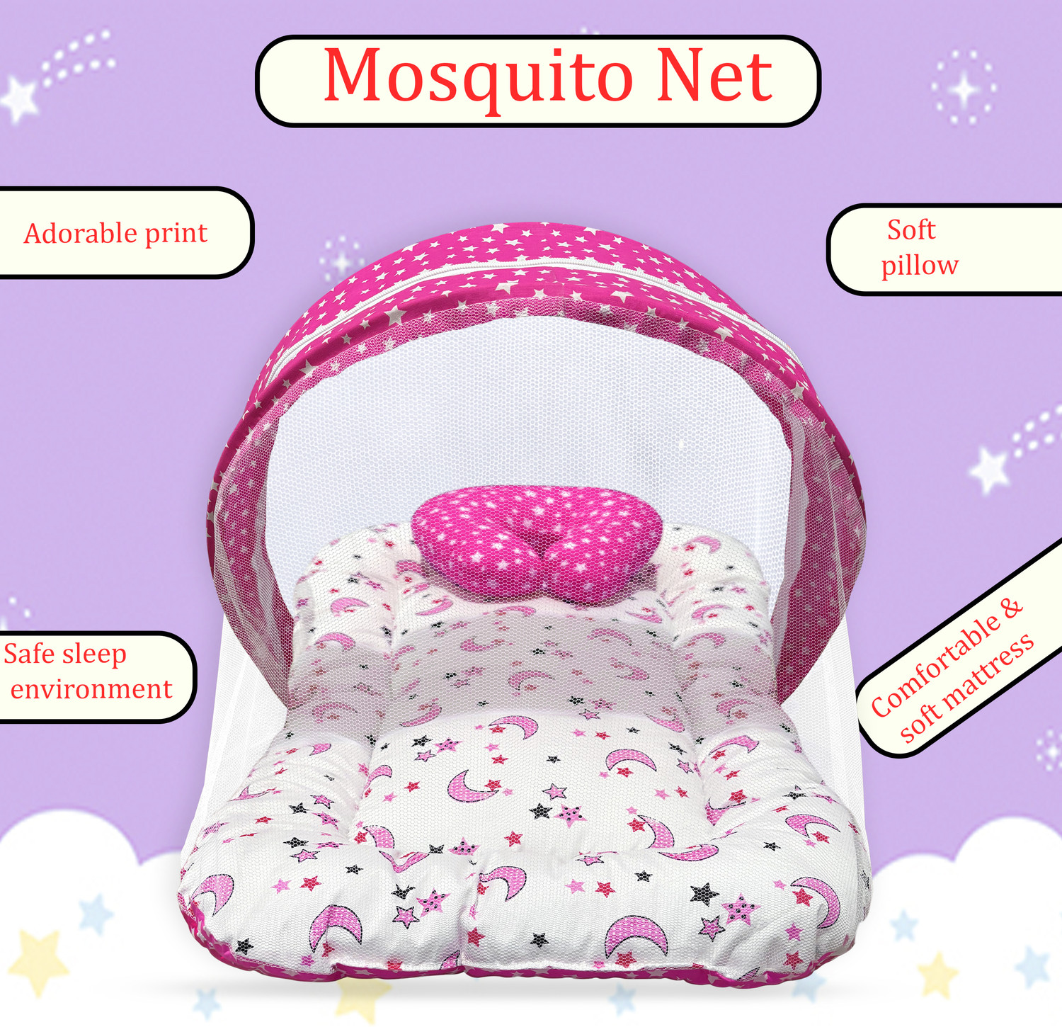 Image of MOM & SON Cotton Baby Bed Sized Bedding Set
