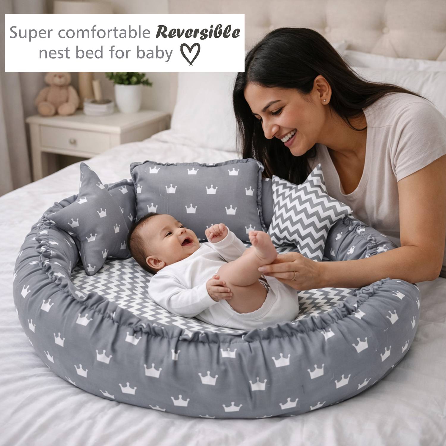 Miss & Chief Cotton Baby Bed Sized Bedding Set - Image 2