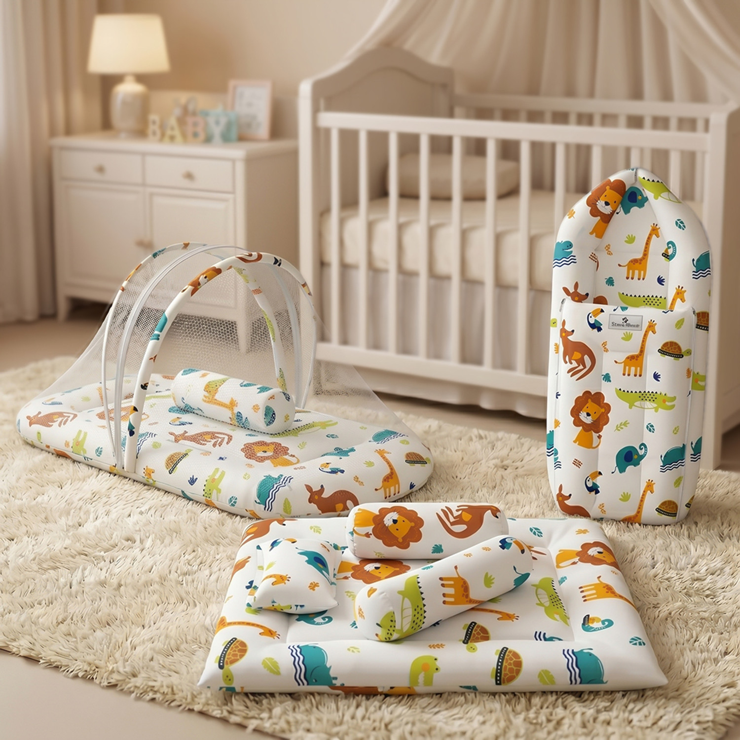 Image of StarAndDaisy Cotton Baby Bed Sized Bedding Set