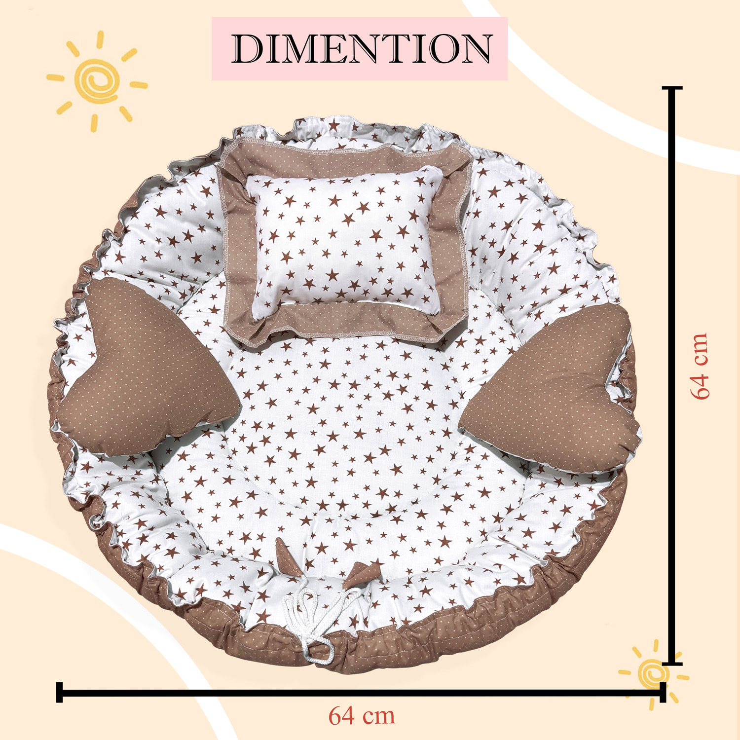 Image of MOM & SON Cotton Baby Bed Sized Bedding Set
