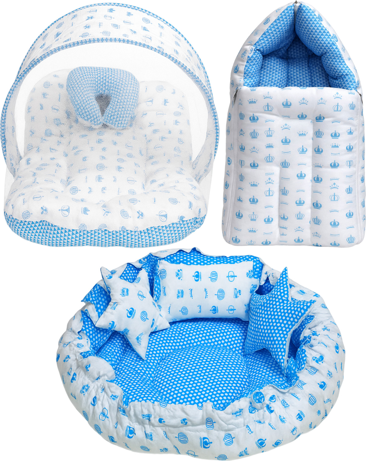 Image of Miss & Chief Cotton Baby Bed Sized Bedding Set