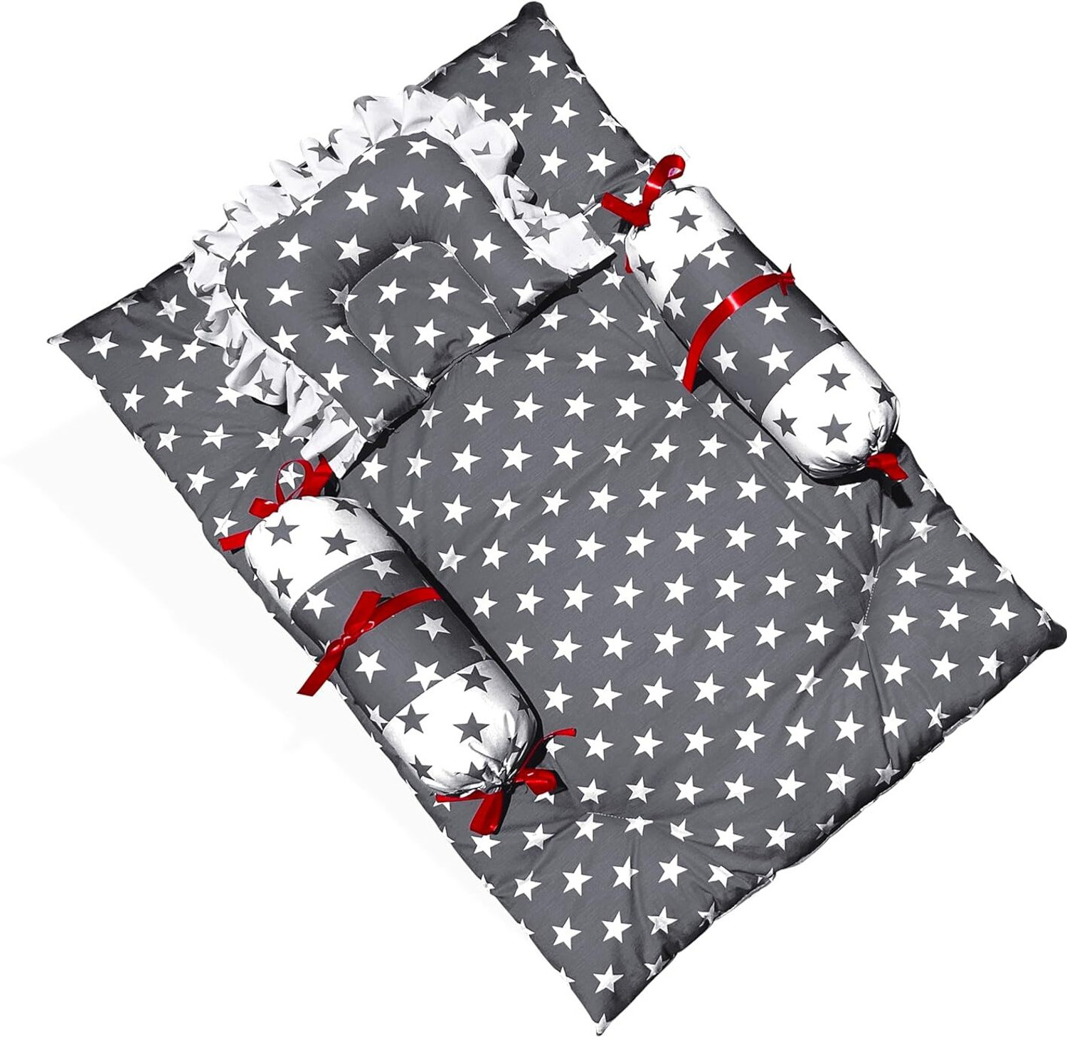 Image of MOM & SON Cotton Baby Bed Sized Bedding Set
