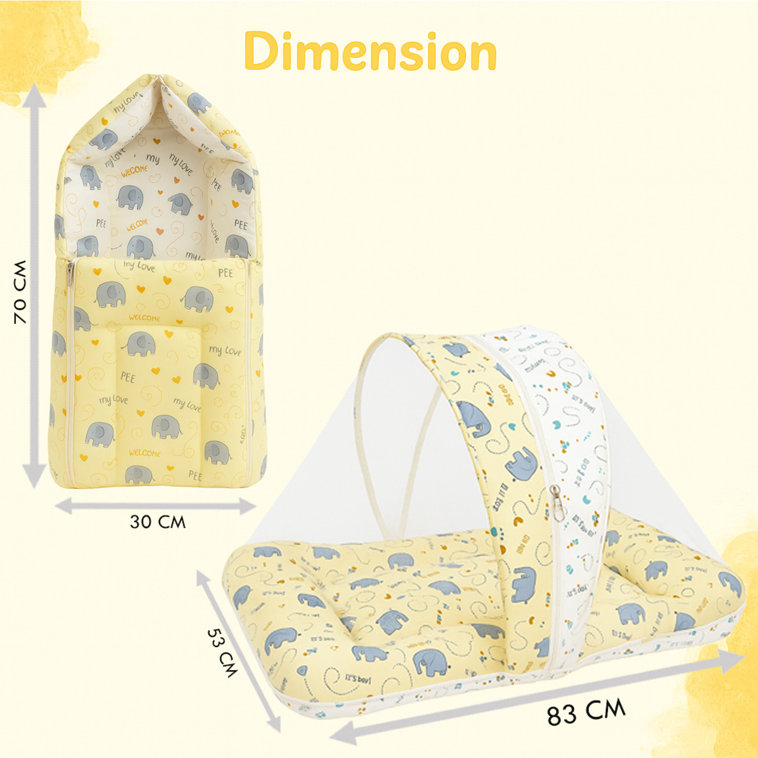Image of Toddylon New Born Baby Boys & Baby Girls Bedding Set Combo Pack (0-6 Month)