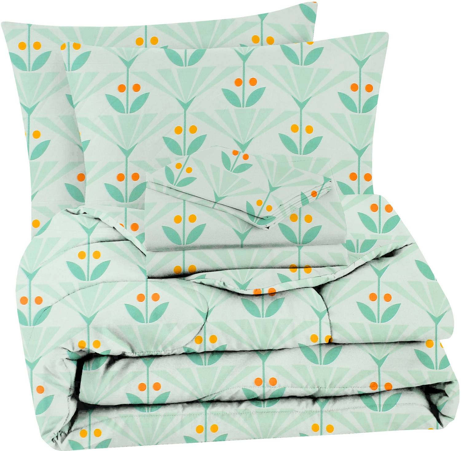 VAS COLLECTIONS Microfiber Double Flat 220 TC Abstract 1 Bedsheet