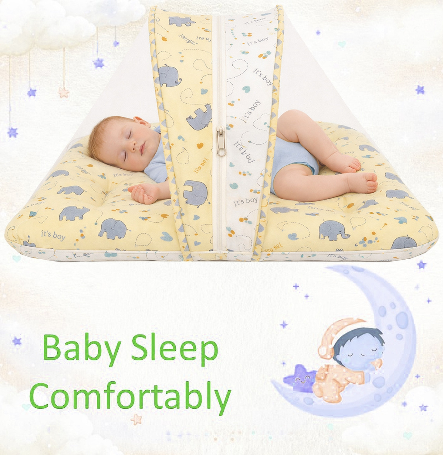 Image of Toddylon New Born Baby Boys & Baby Girls Bedding Set Combo Pack (0-6 Month)