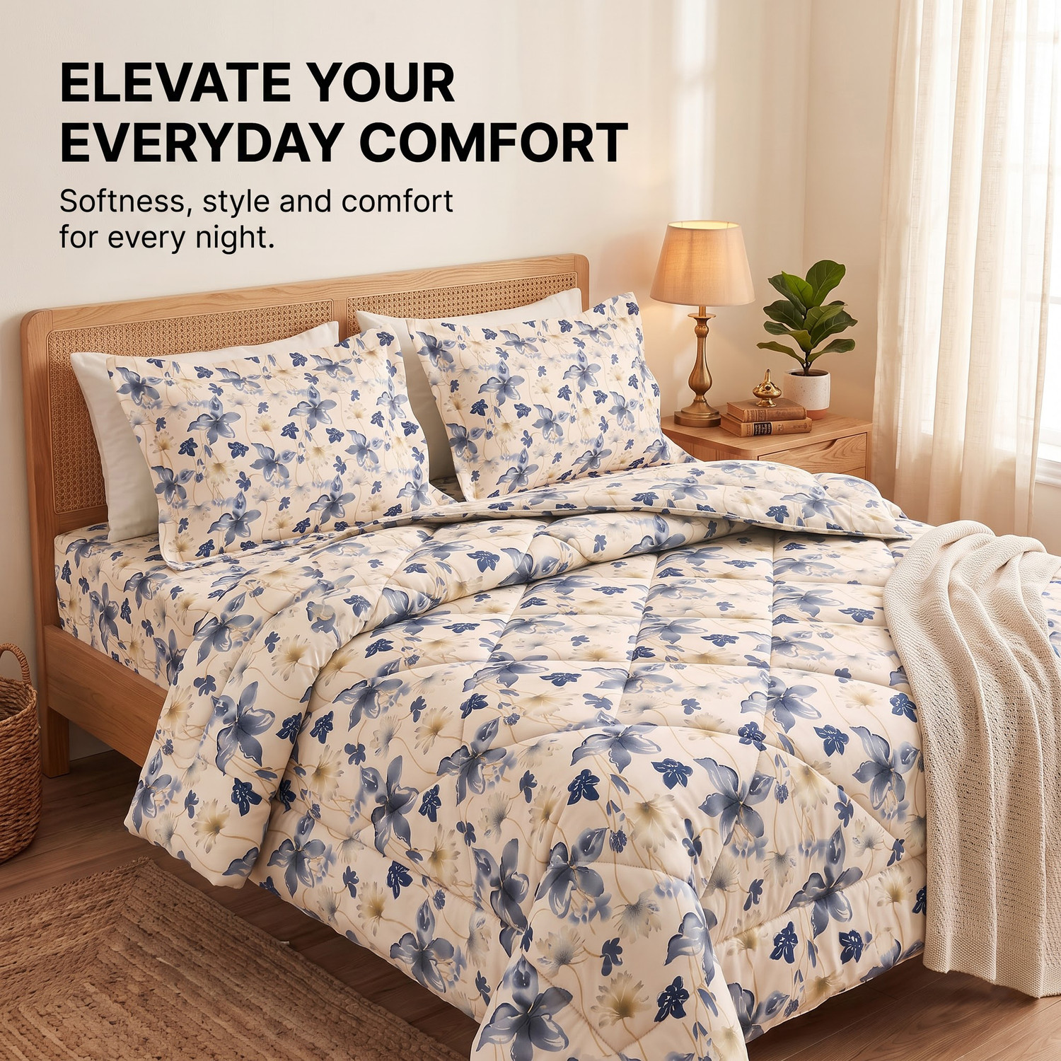 Image of VAS COLLECTIONS Cotton Double King Sized Bedding Set