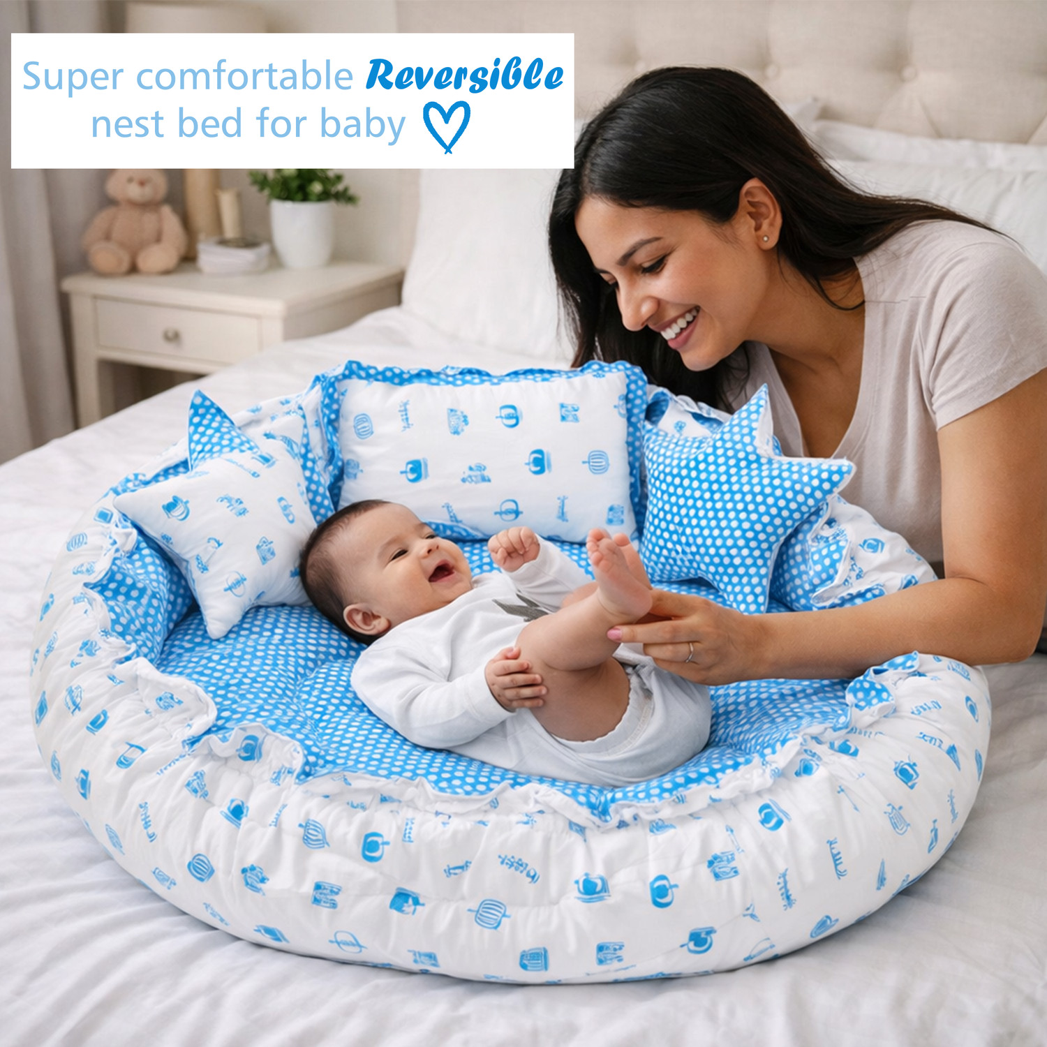 Image of Miss & Chief Cotton Baby Bed Sized Bedding Set