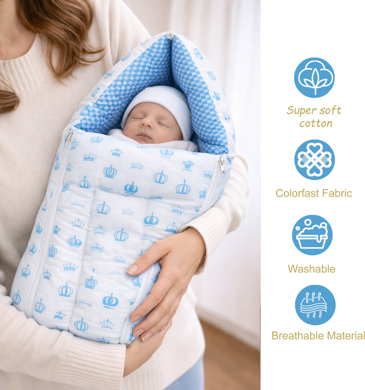 Image of Miss & Chief Cotton Baby Bed Sized Bedding Set