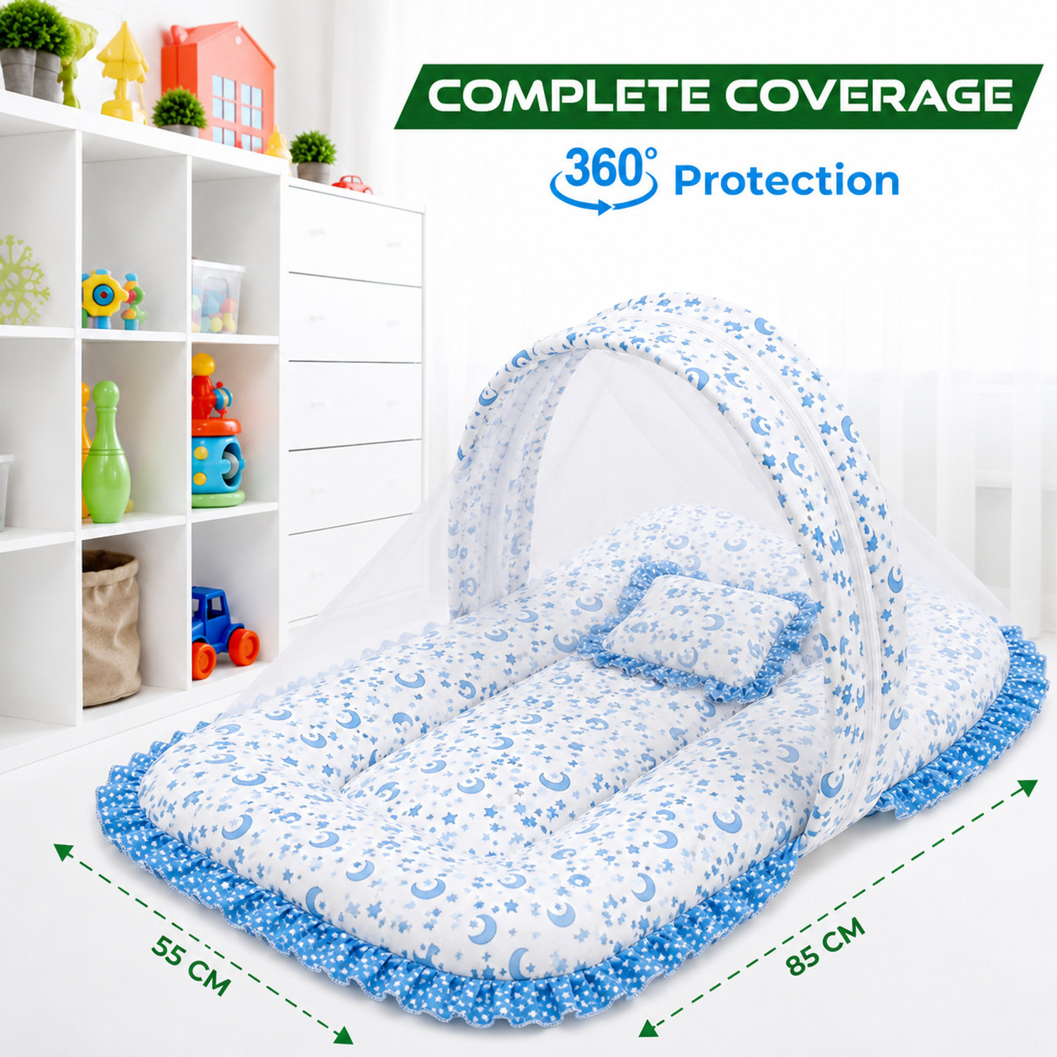 Image of JBcom Cotton Baby Bed Sized Bedding Set