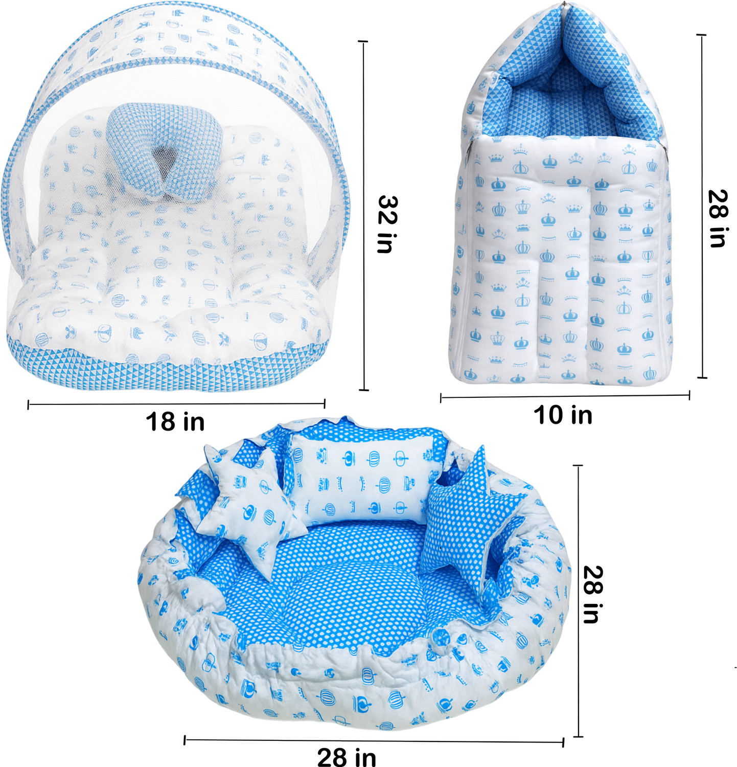 Image of Miss & Chief Cotton Baby Bed Sized Bedding Set