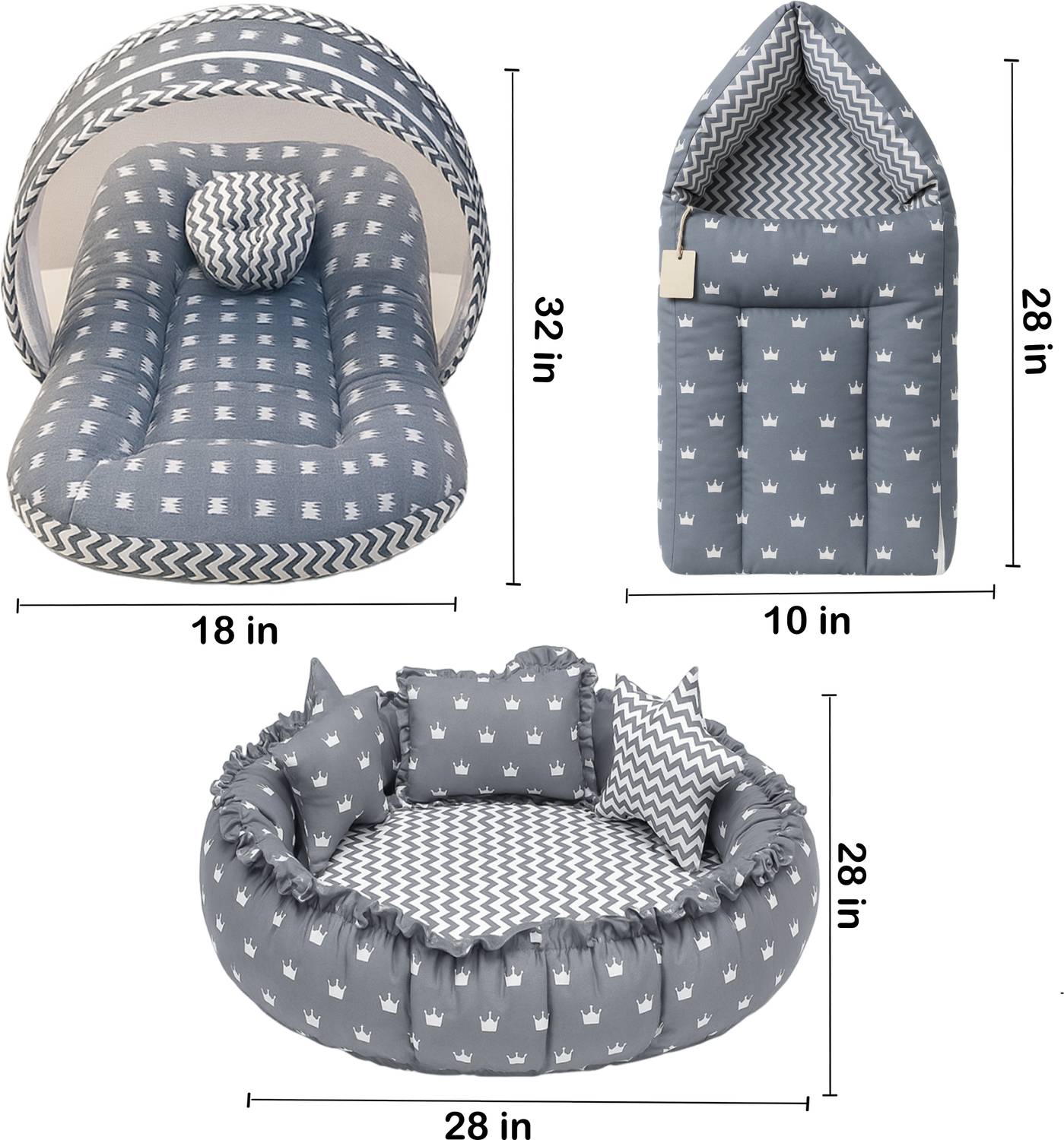 Miss & Chief Cotton Baby Bed Sized Bedding Set - Image 5