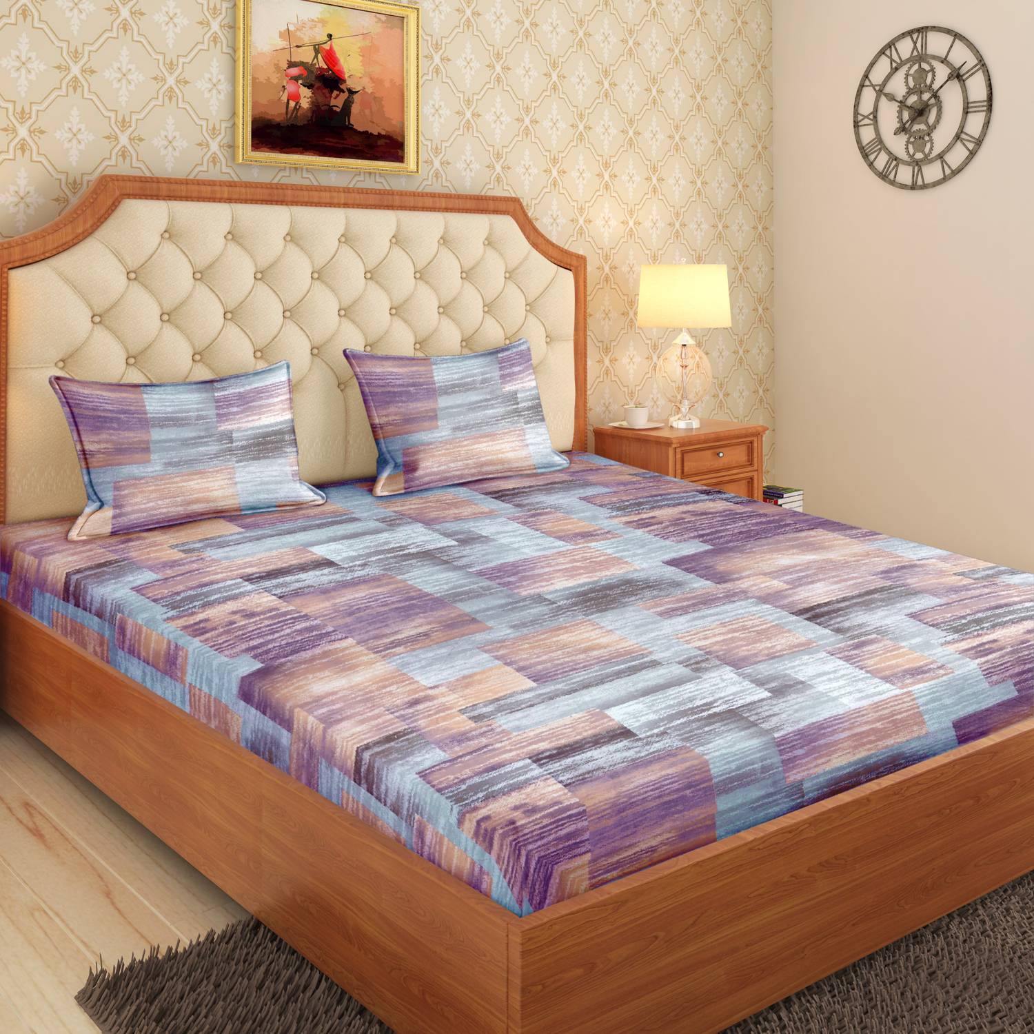 Moca by Monte Carlo Microfiber Double Flat 120 TC Printed 1 Bedsh