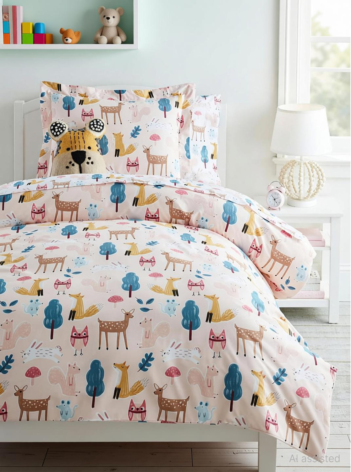 Image of Shalini Cotton Blend Single Flat 220 TC Animal 1 Bedsheet
