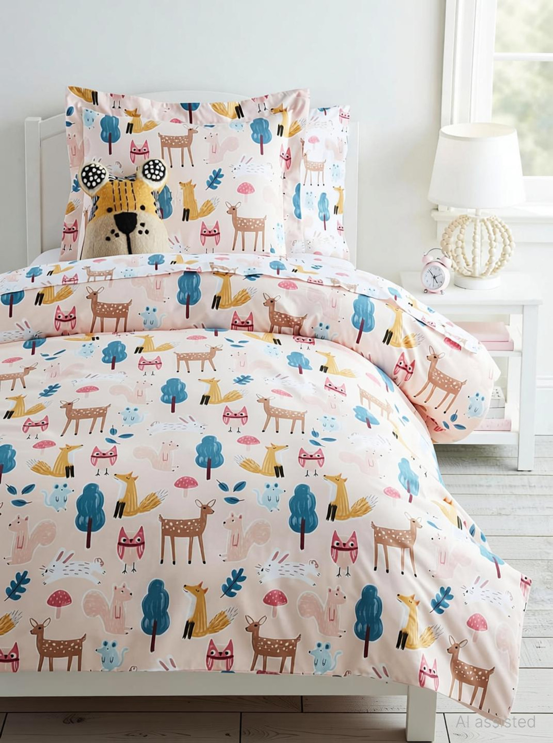 Image of Shalini Cotton Blend Single Flat 220 TC Animal 1 Bedsheet