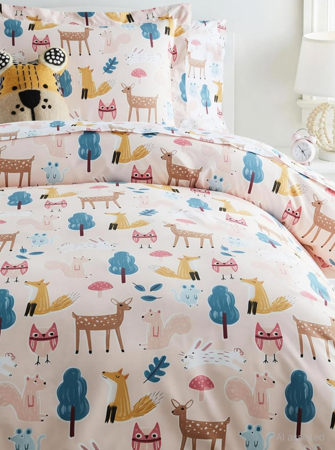 Image of Shalini Cotton Blend Single Flat 220 TC Animal 1 Bedsheet
