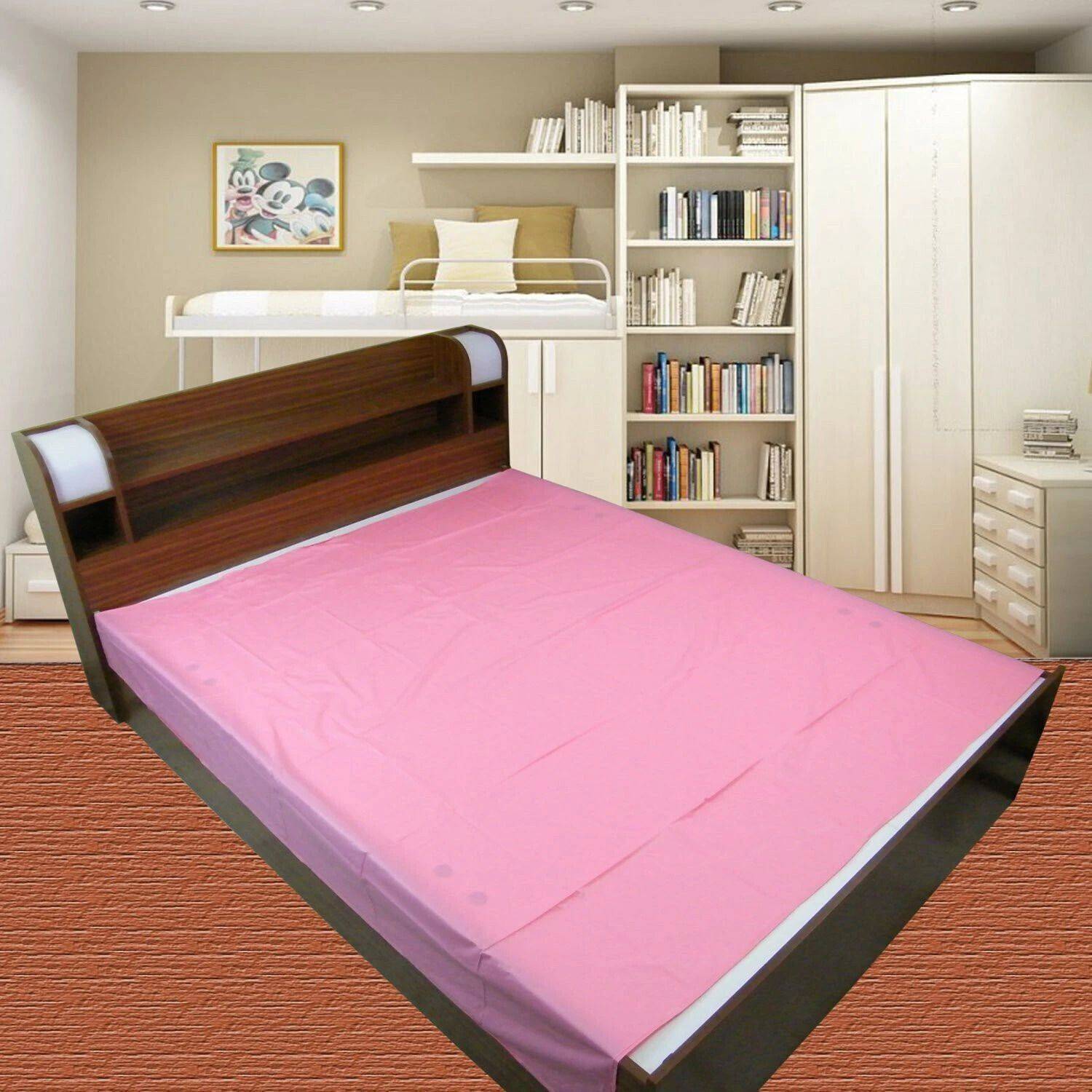 BONA SORT Polyester King Flat 150 TC Self Design 1 Bedsheet