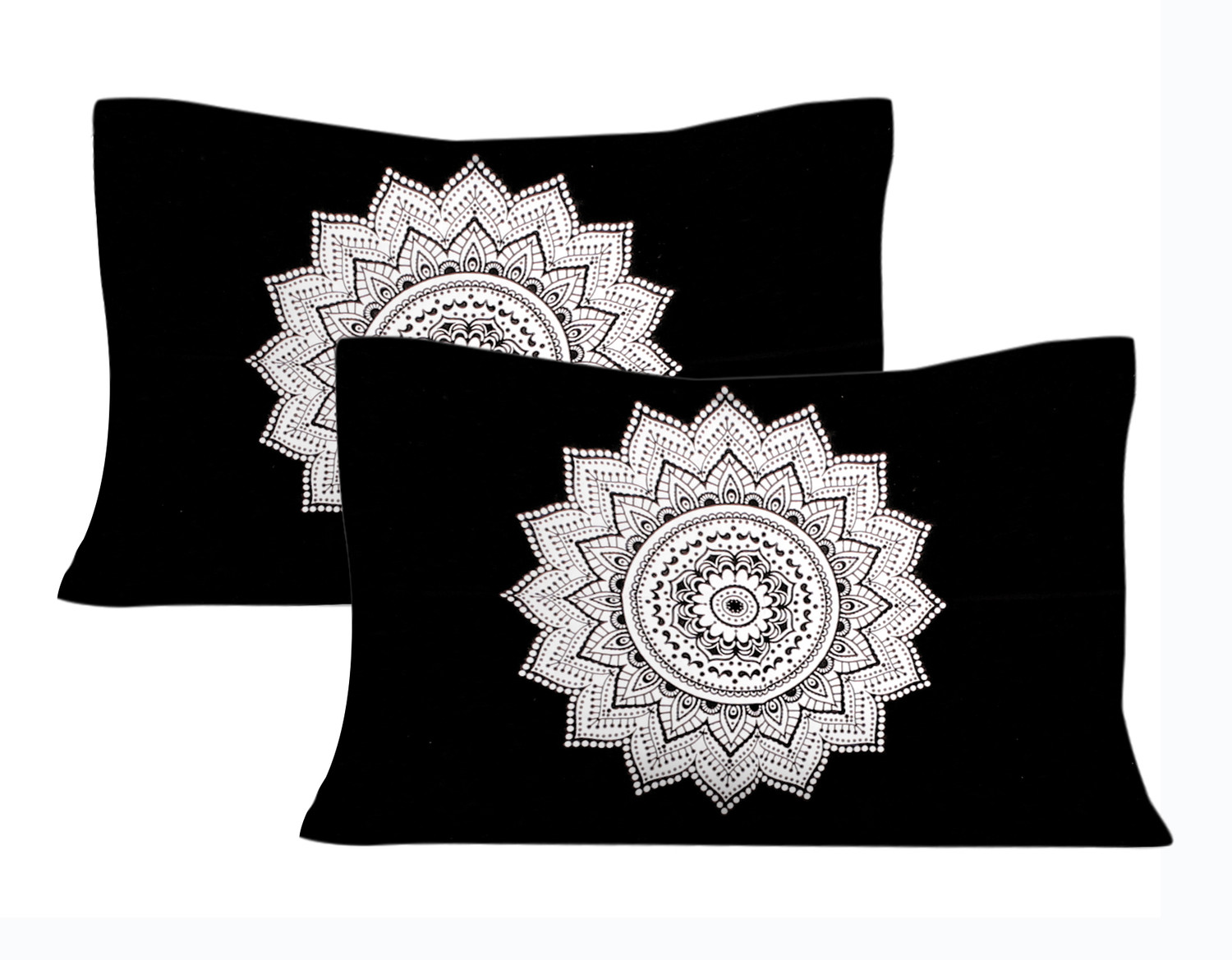Image of JAIPUR PRINTS Cotton Double Flat 240 TC Jaipuri Prints 1 Bedsheet with 2 Pillow Covers