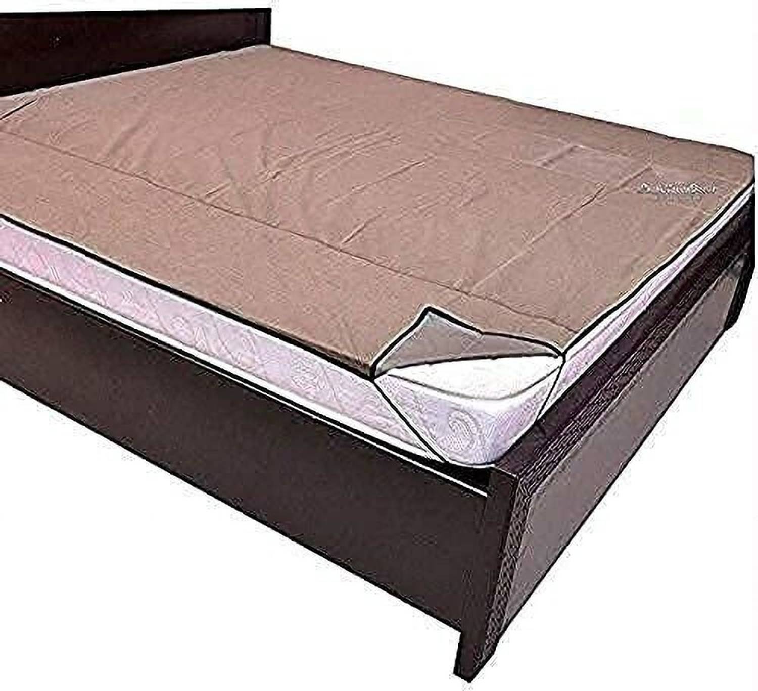 NGTRADINGCO Polyester Double Fitted (Elastic) 210 TC Solid 1 Beds