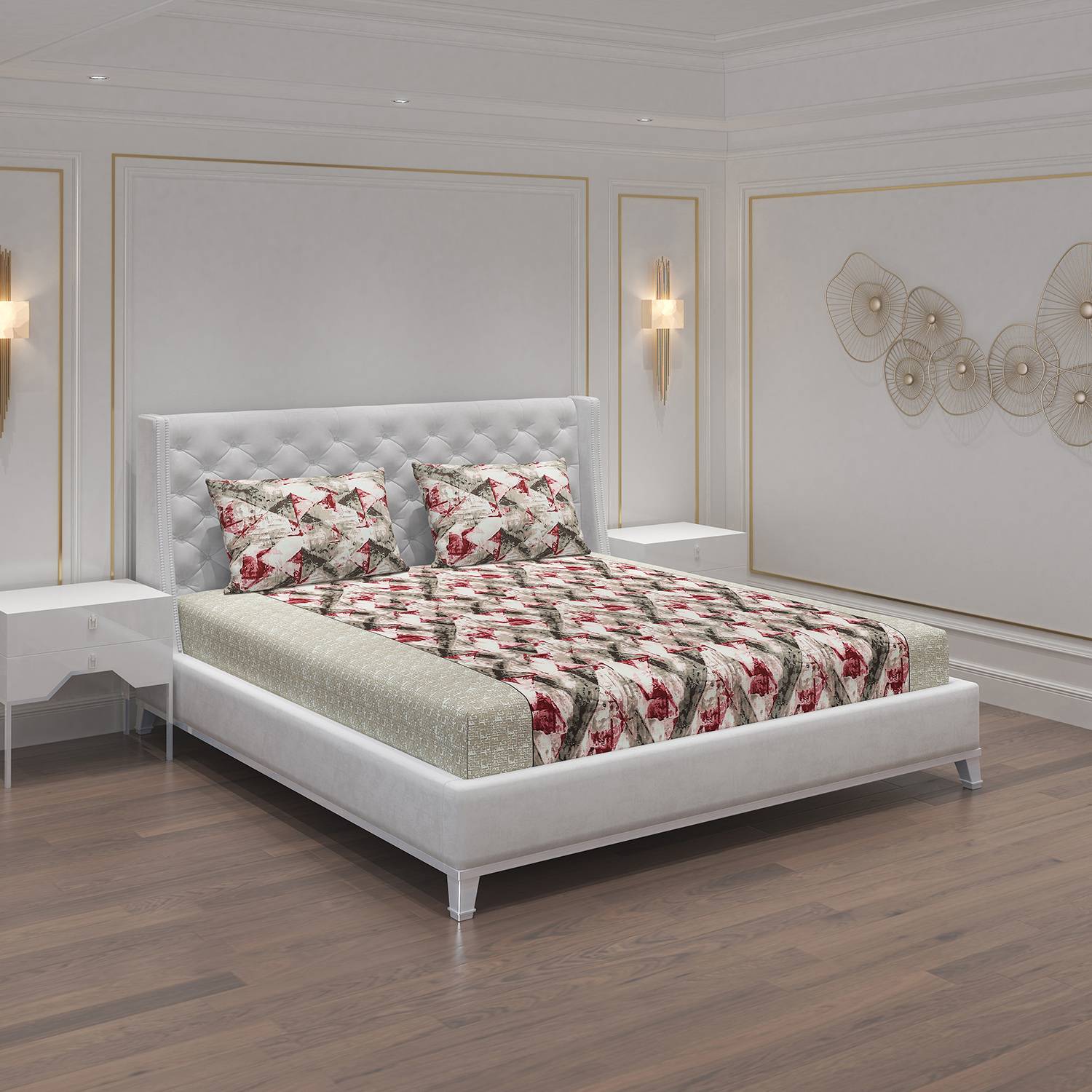 Moca by Monte Carlo Microfiber Double Flat 120 TC Printed 1 Bedsh