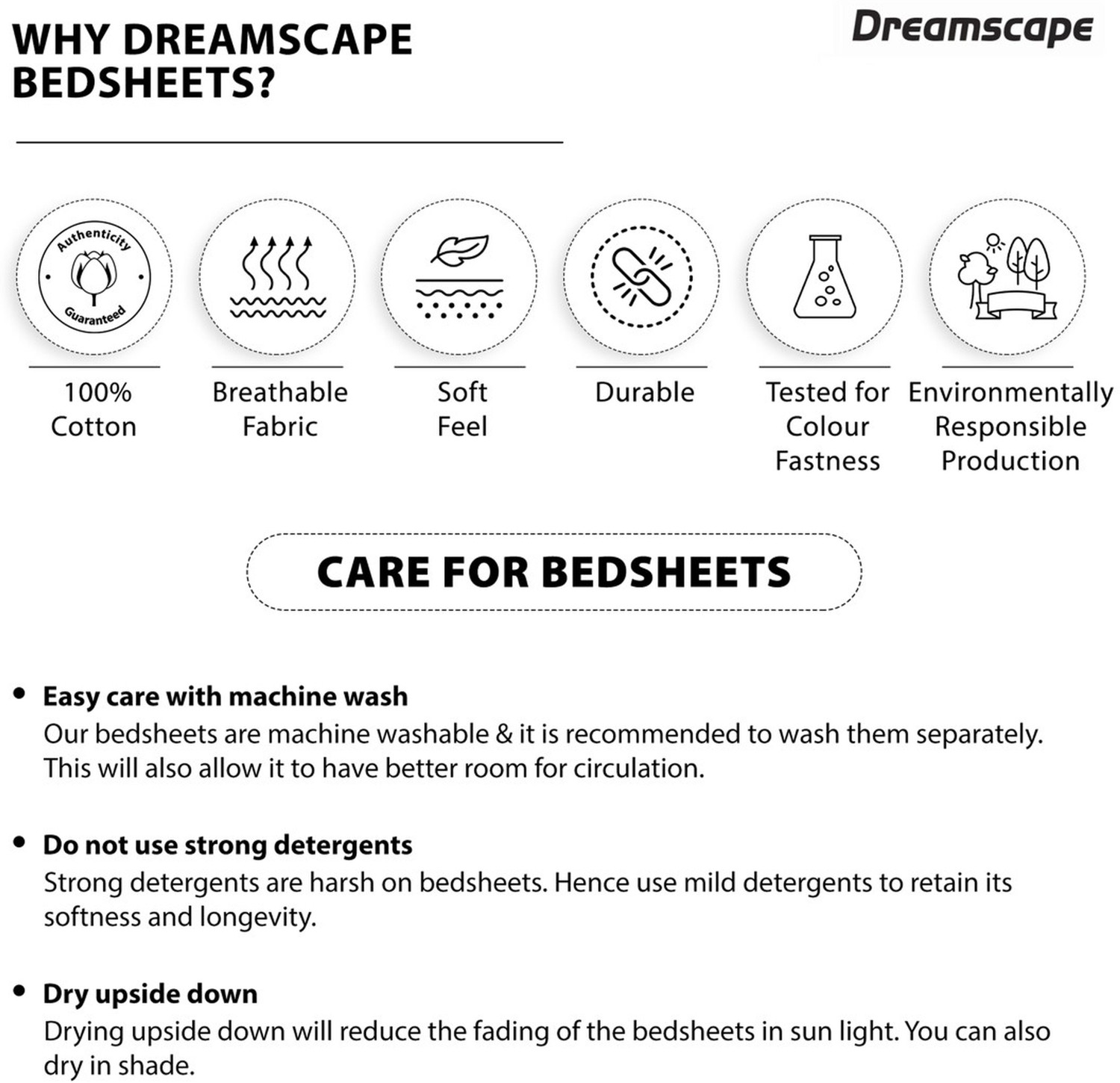 Image of Dreamscape Cotton King Fitted (Elastic) 140 TC Printed 1 Bedsheet with 2 Pillow Covers