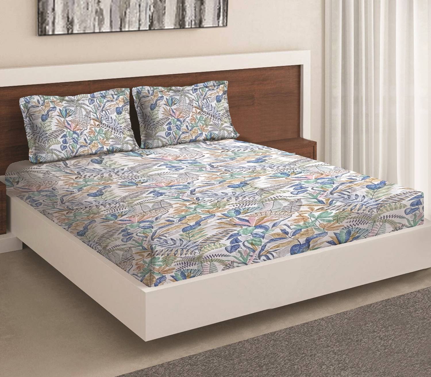 Moca by Monte Carlo Microfiber Double Flat 120 TC Printed 1 Bedsh