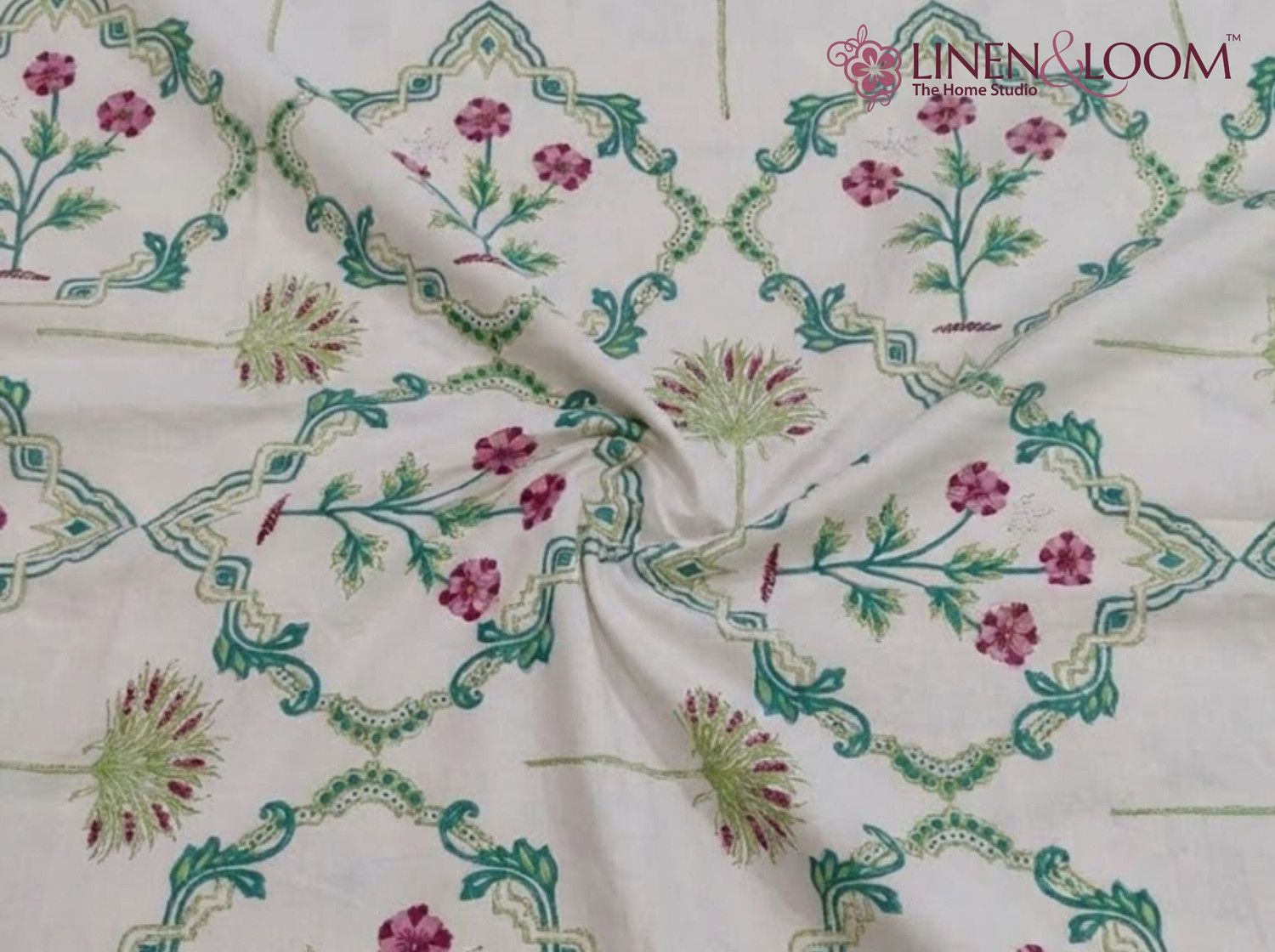 Image of Linen & Loom Cotton Single Flat 400 TC Printed 1 Bedsheet