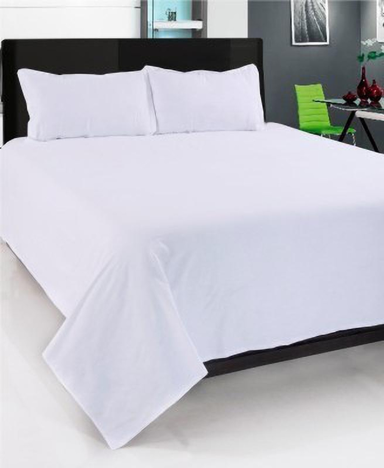 Image of Yashi decor Cotton Double Flat 220 TC Striped 1 Bedsheet with 2 Pillow Covers