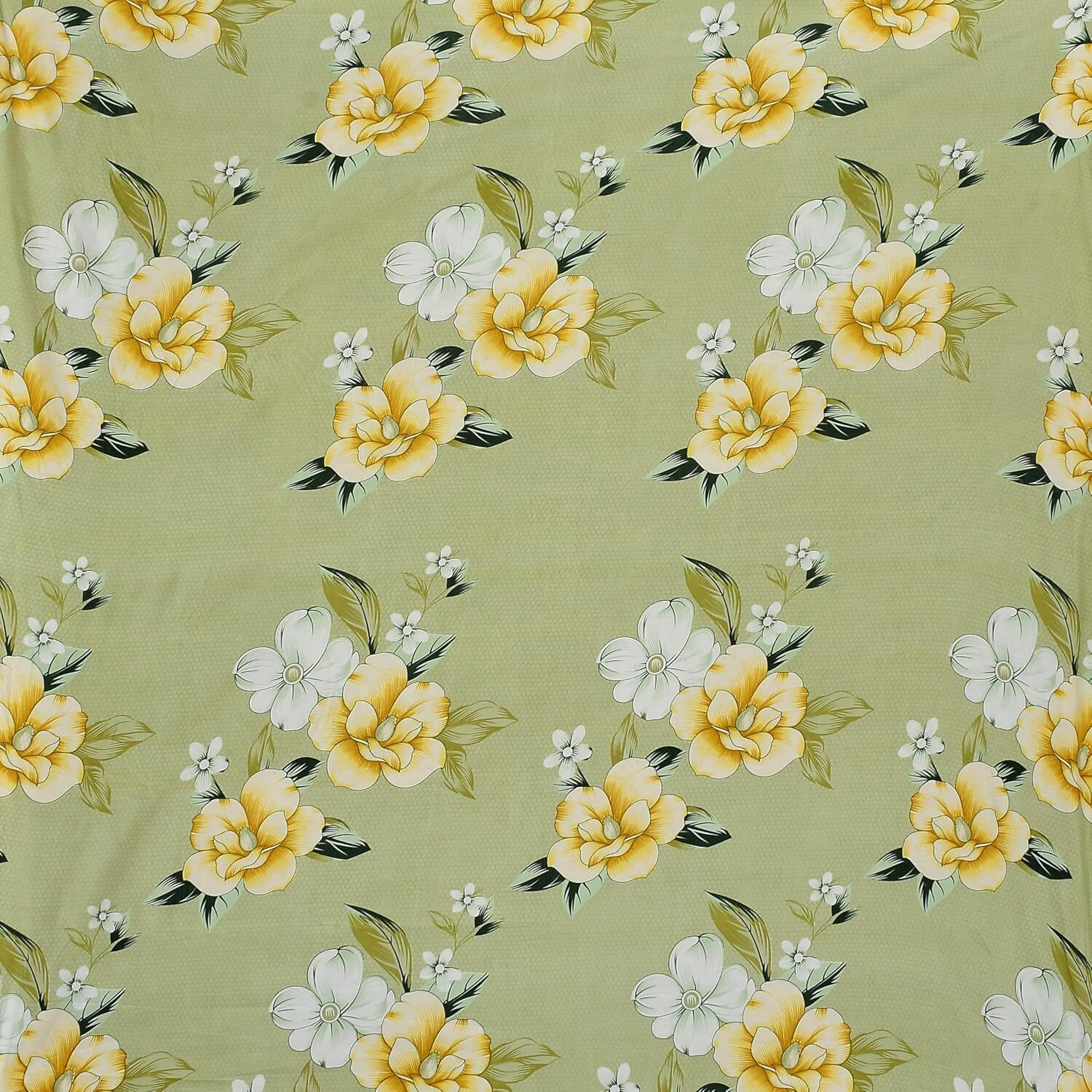 Image of LA MANTTA Cotton Blend Double Fitted (Elastic) 220 TC Floral 1 Bedsheet