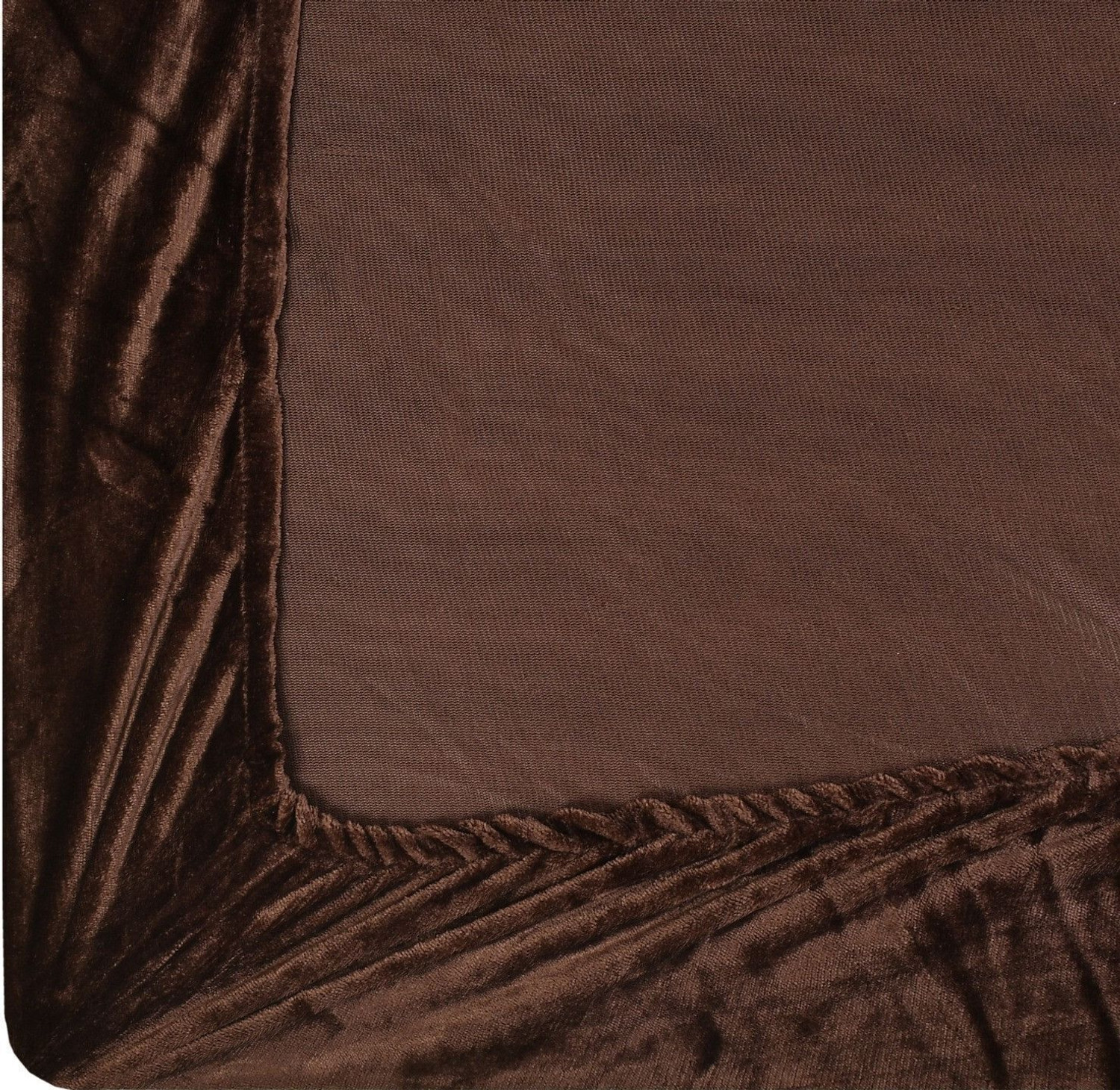 Image of BLUEDOT Woolen, Velvet Double Fitted (Elastic) 160 TC Self Design 1 Bedsheet with 2 Pillow Covers