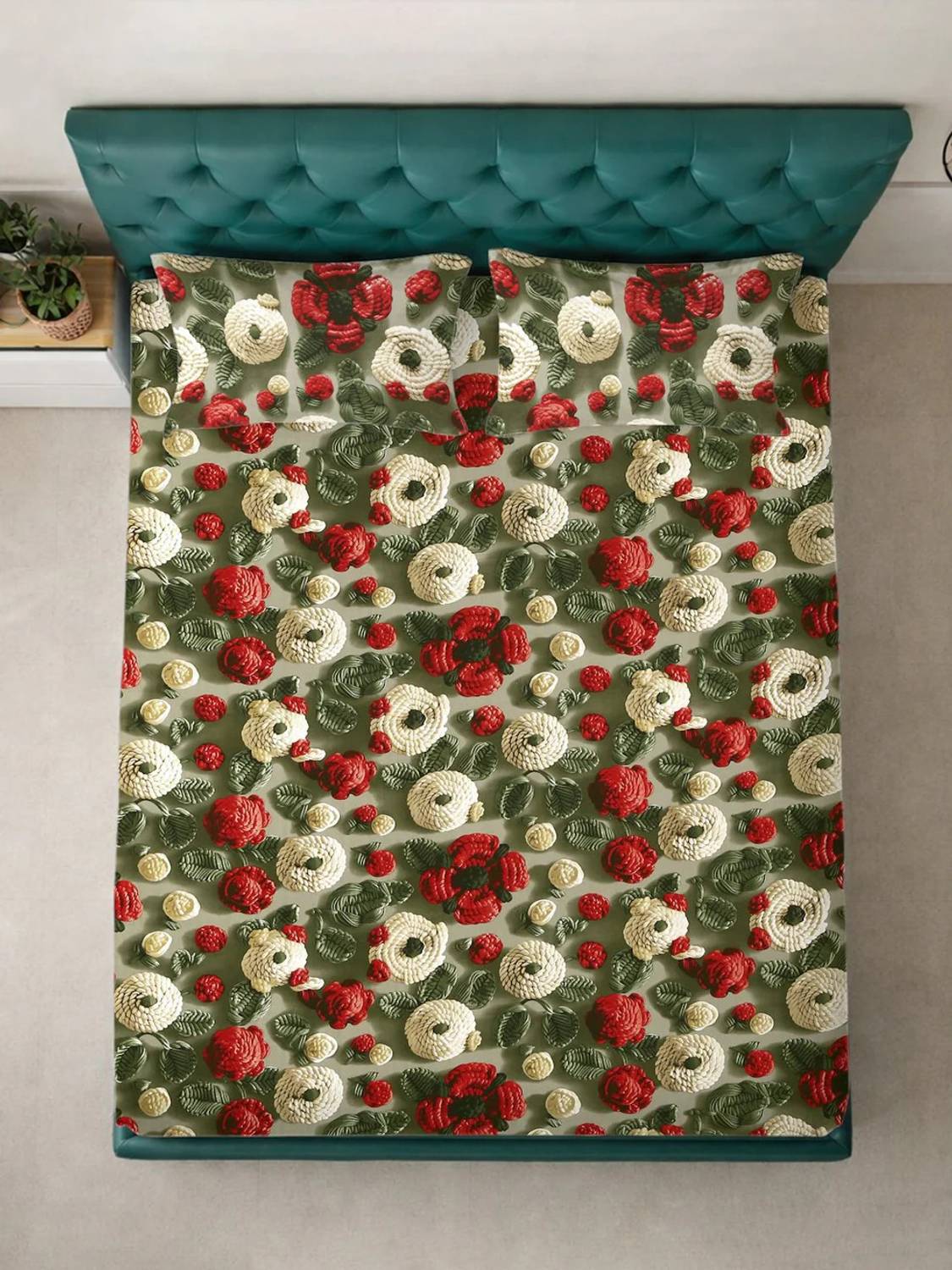 AMBERBLISH HOMES Cotton King Flat 250 TC Solid 1 Bedsheet