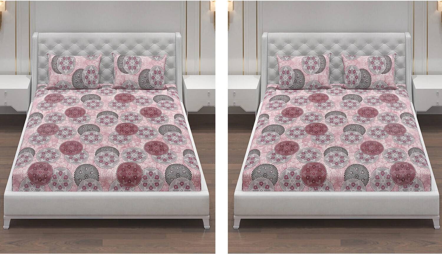 Moca by Monte Carlo Microfiber Double Flat 120 TC Printed 2 Bedsh
