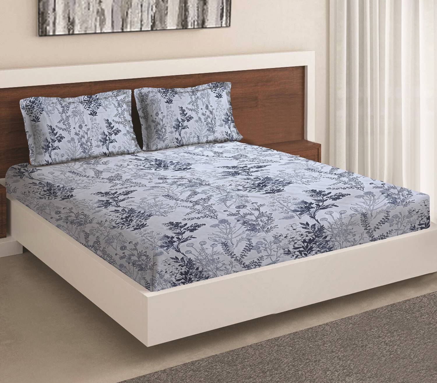 Moca by Monte Carlo Microfiber Double Flat 120 TC Printed 1 Bedsh