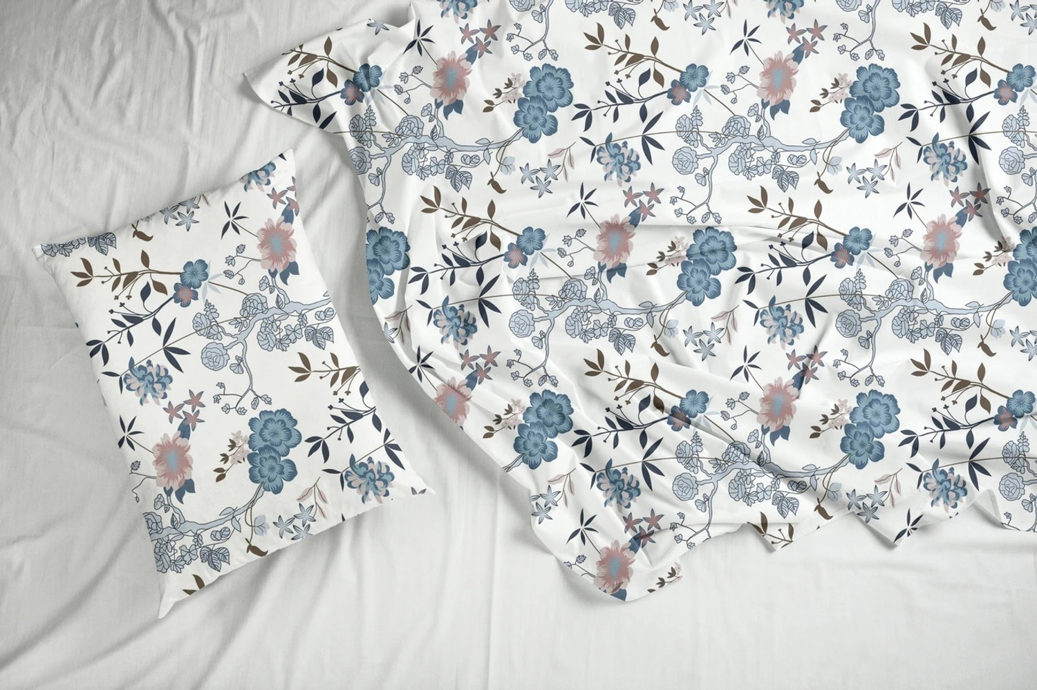 Image of LUMORA NEST Cotton Single Flat 300 TC Checkered 1 Bedsheet