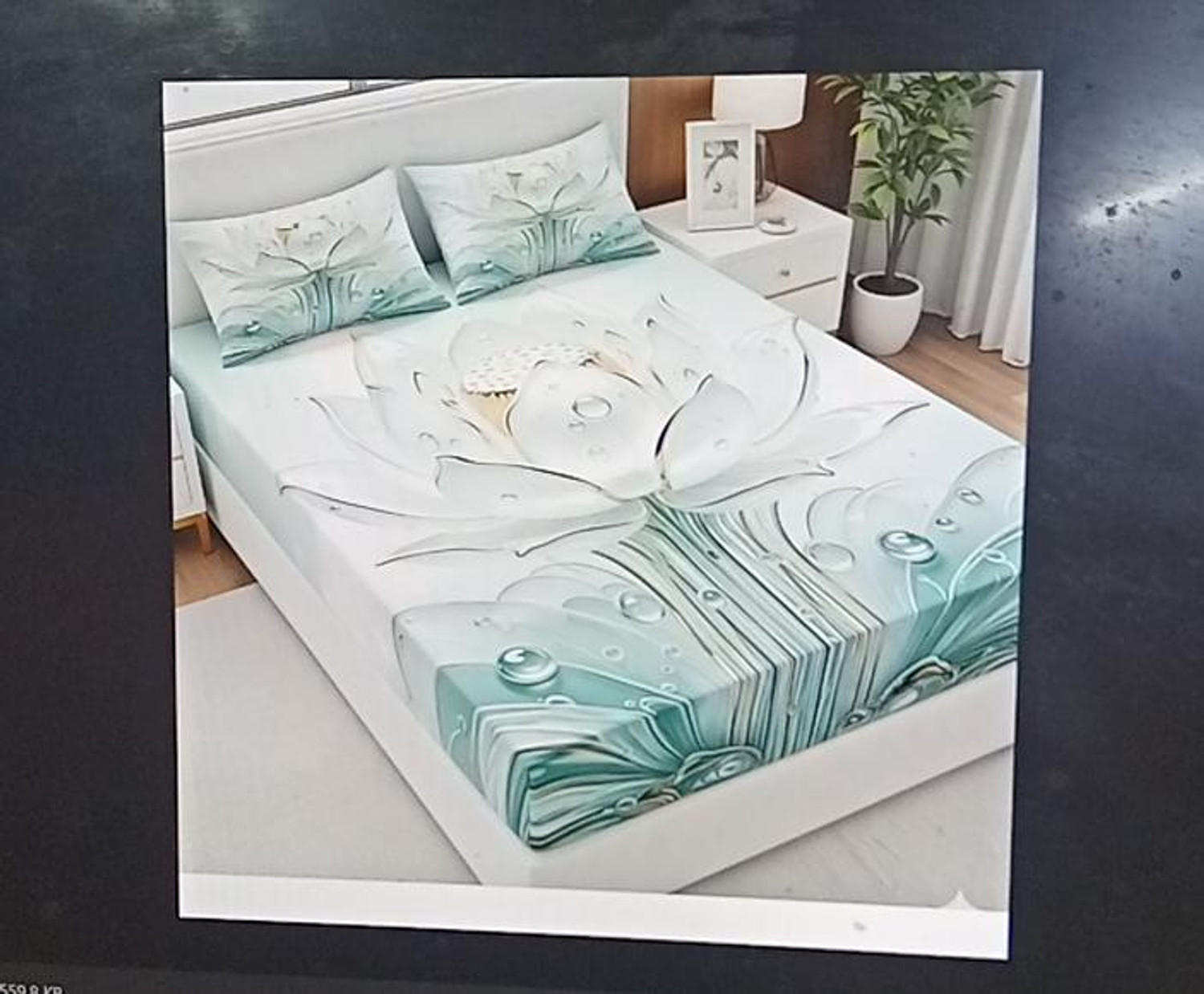 Image of SALAJYA ANCHLA FURNISHING Polycotton Double Flat 300 TC 3D Printed 1 Winter Bedsheet with 2 Pillow Covers (Multicolor)