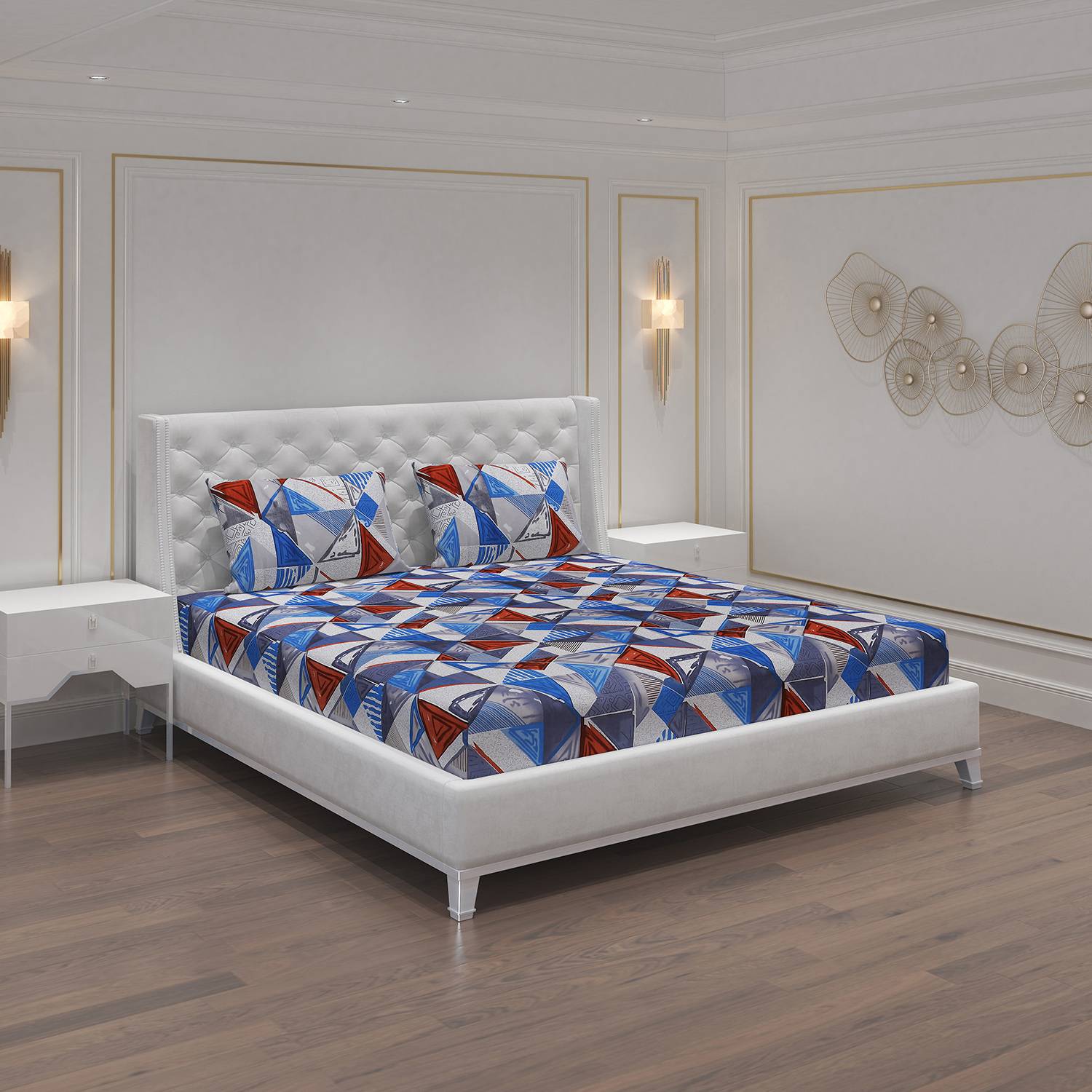 Moca by Monte Carlo Microfiber Double Flat 120 TC Printed 1 Bedsh
