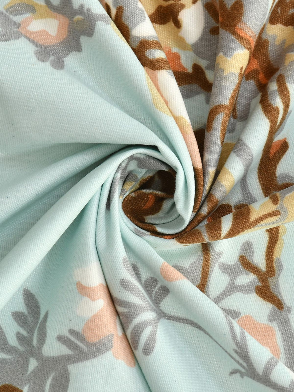Image of Florida Cotton Super King Fitted (Elastic) 180 TC Floral 1 Bedsheet with 2 Pillow Covers