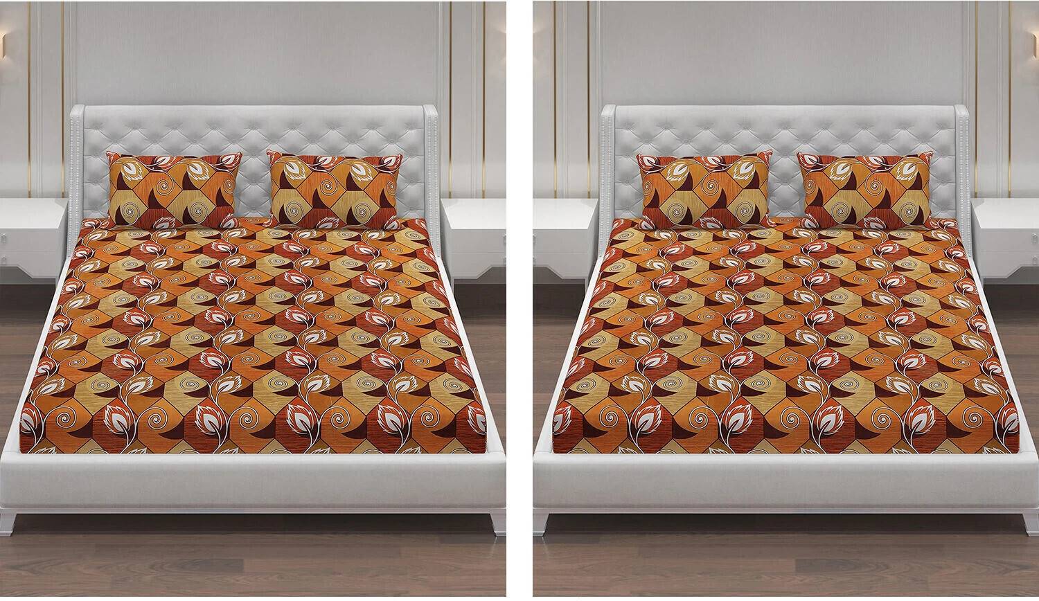 Moca by Monte Carlo Microfiber Double Flat 120 TC Printed 2 Bedsh