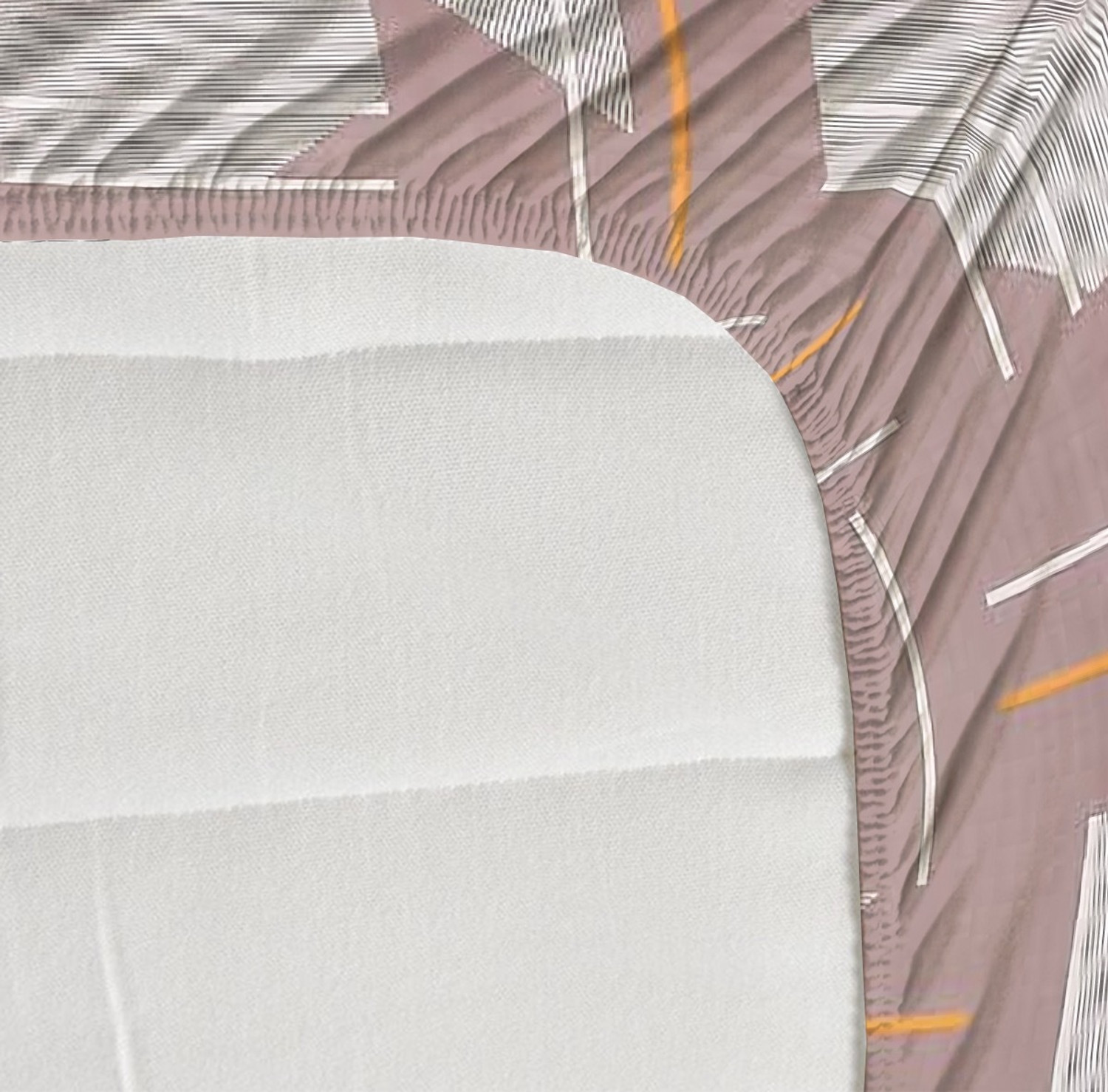 Image of KURRY HOME FURNISHING Microfiber King Fitted (Elastic) 250 TC Abstract 1 Bedsheet with 2 Pillow Covers