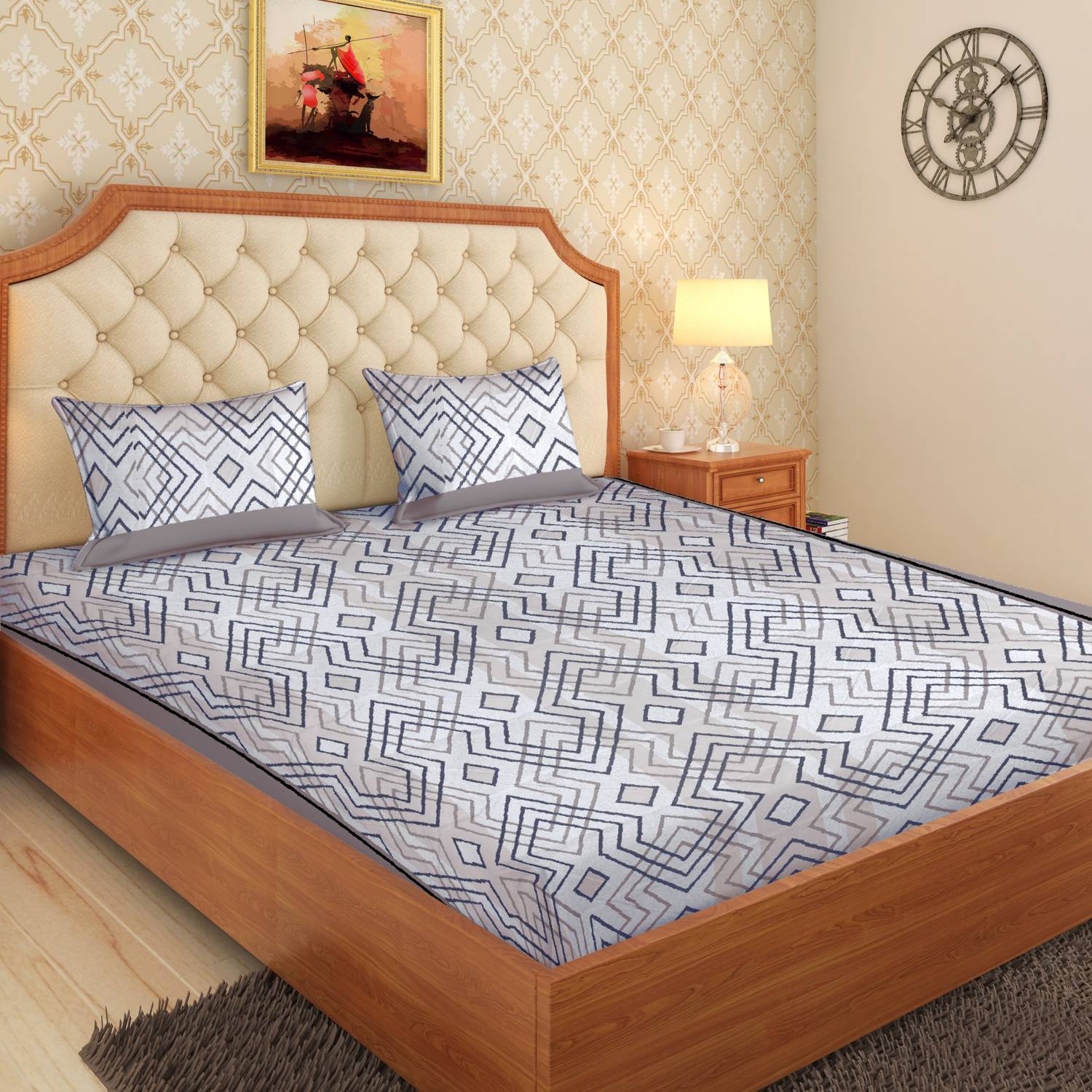 Moca by Monte Carlo Microfiber Double Flat 120 TC Printed 1 Bedsh