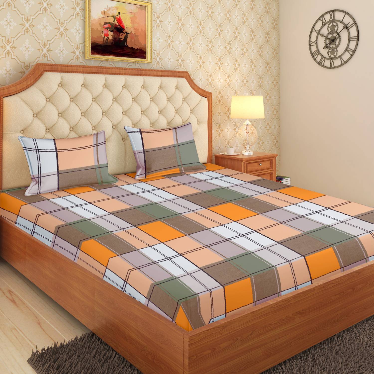Moca by Monte Carlo Microfiber Double Flat 120 TC Printed 1 Bedsh