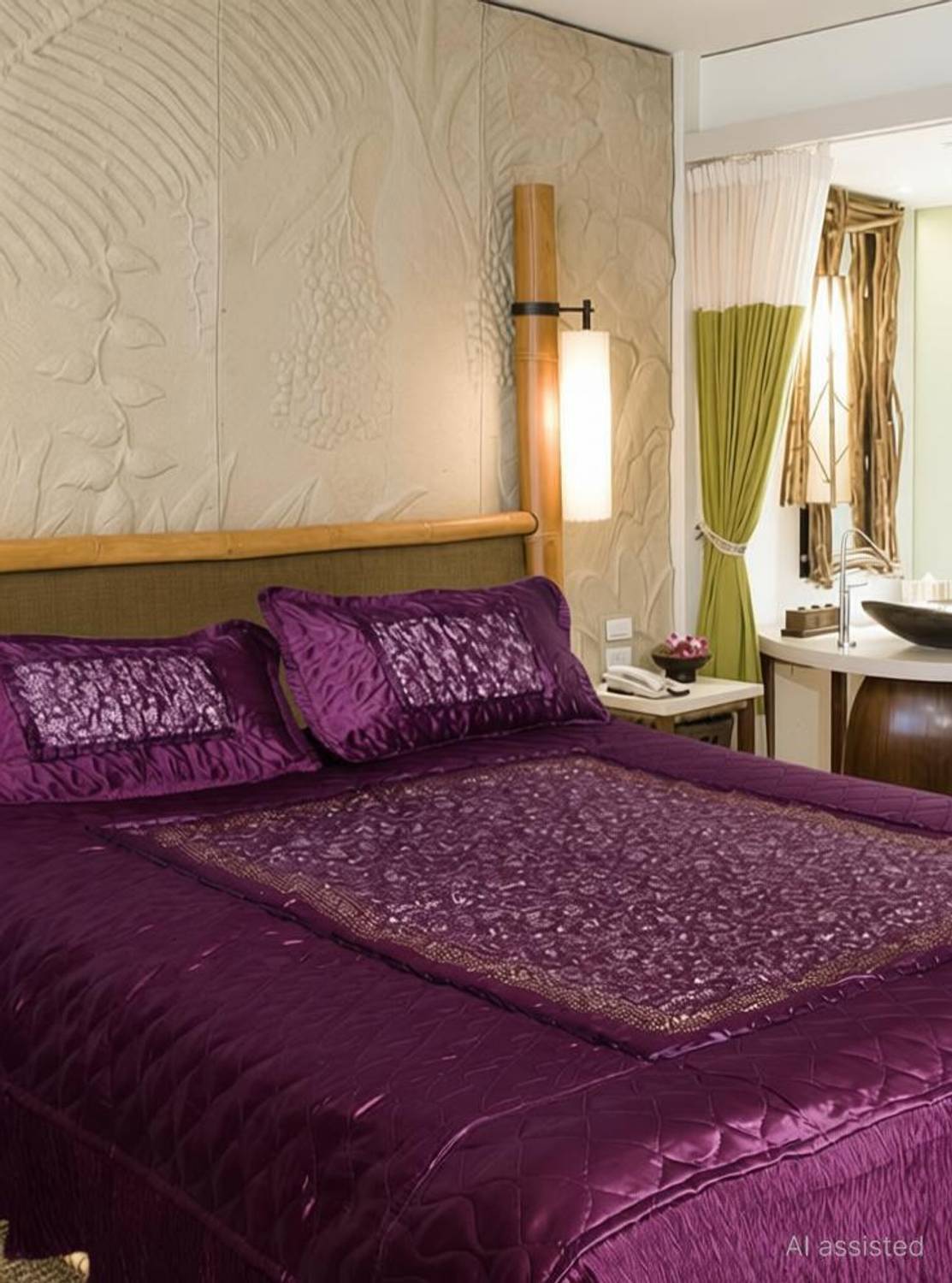 Chelsi Satin Double Flat 120 TC Printed 1 Bedsheet with 2 Pillow Covers