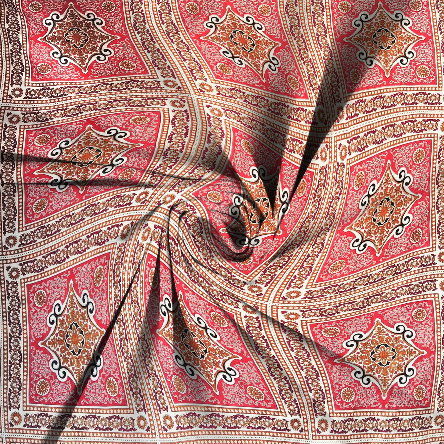 Image of Flipkart SmartBuy Cotton Double Fitted (Elastic) 104 TC Jaipuri Prints 2 Bedsheets