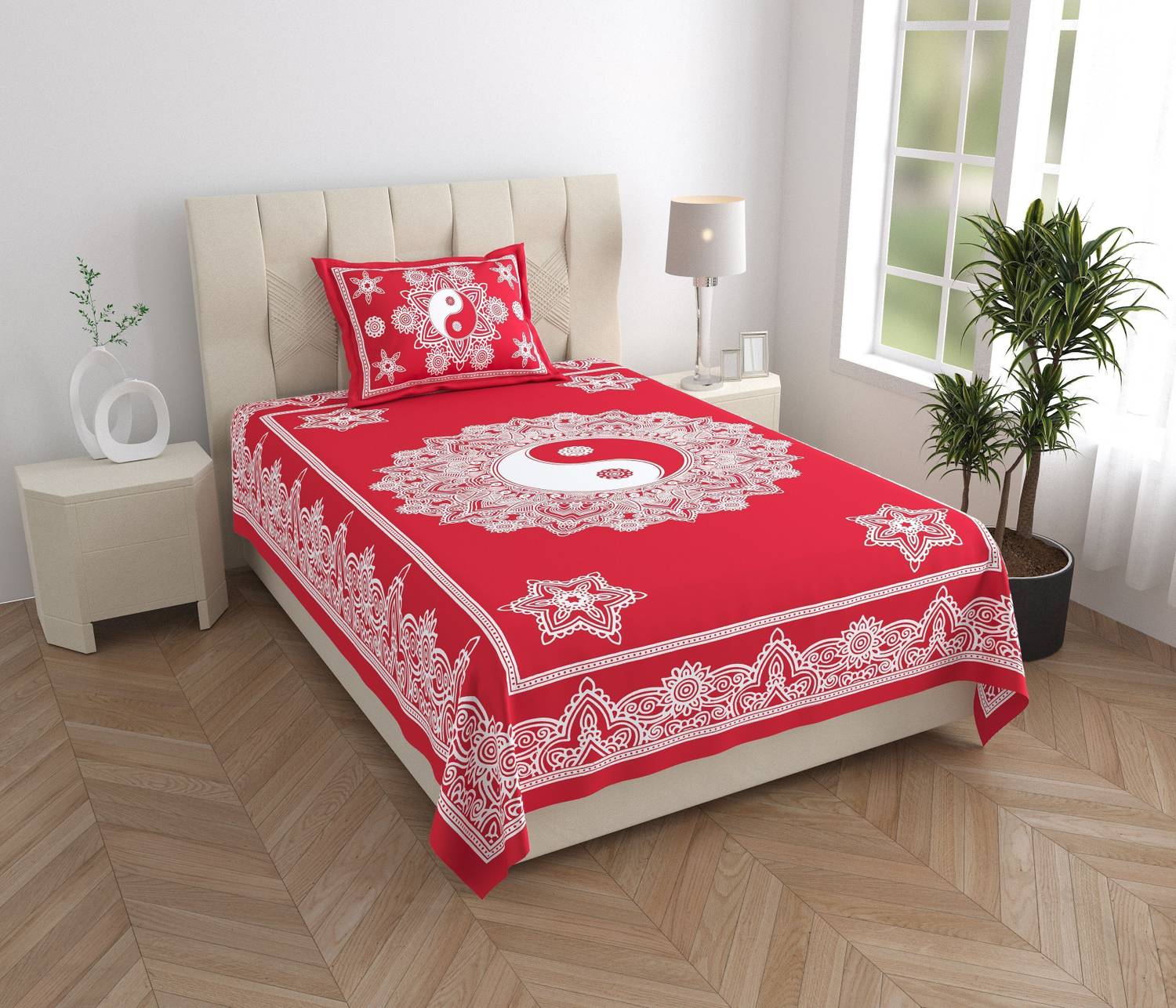 Monik Jaipuri Prints 1 Summer Bedsheet - Image 1
